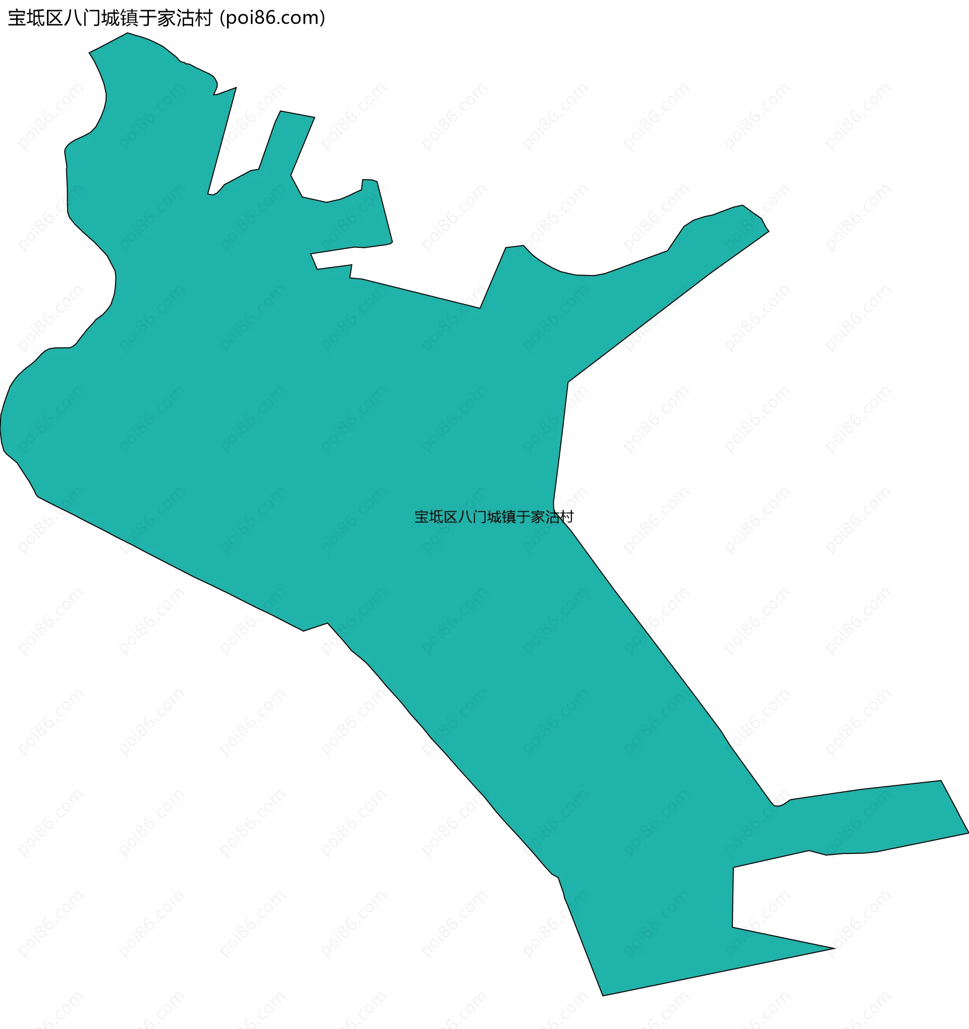宝坻区八门城镇于家沽村边界地图