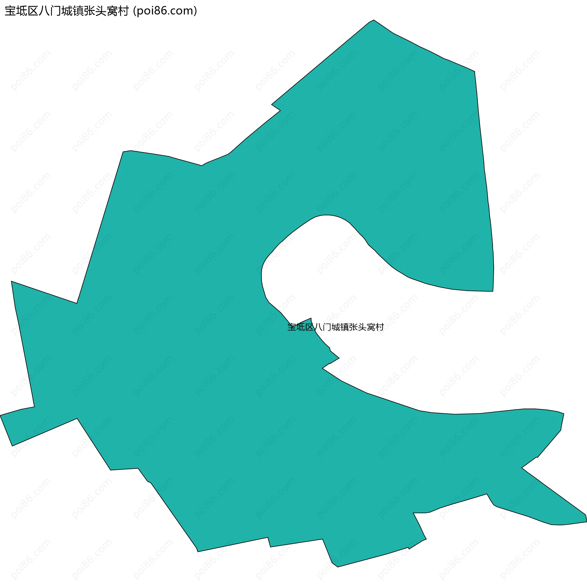 宝坻区八门城镇张头窝村边界地图