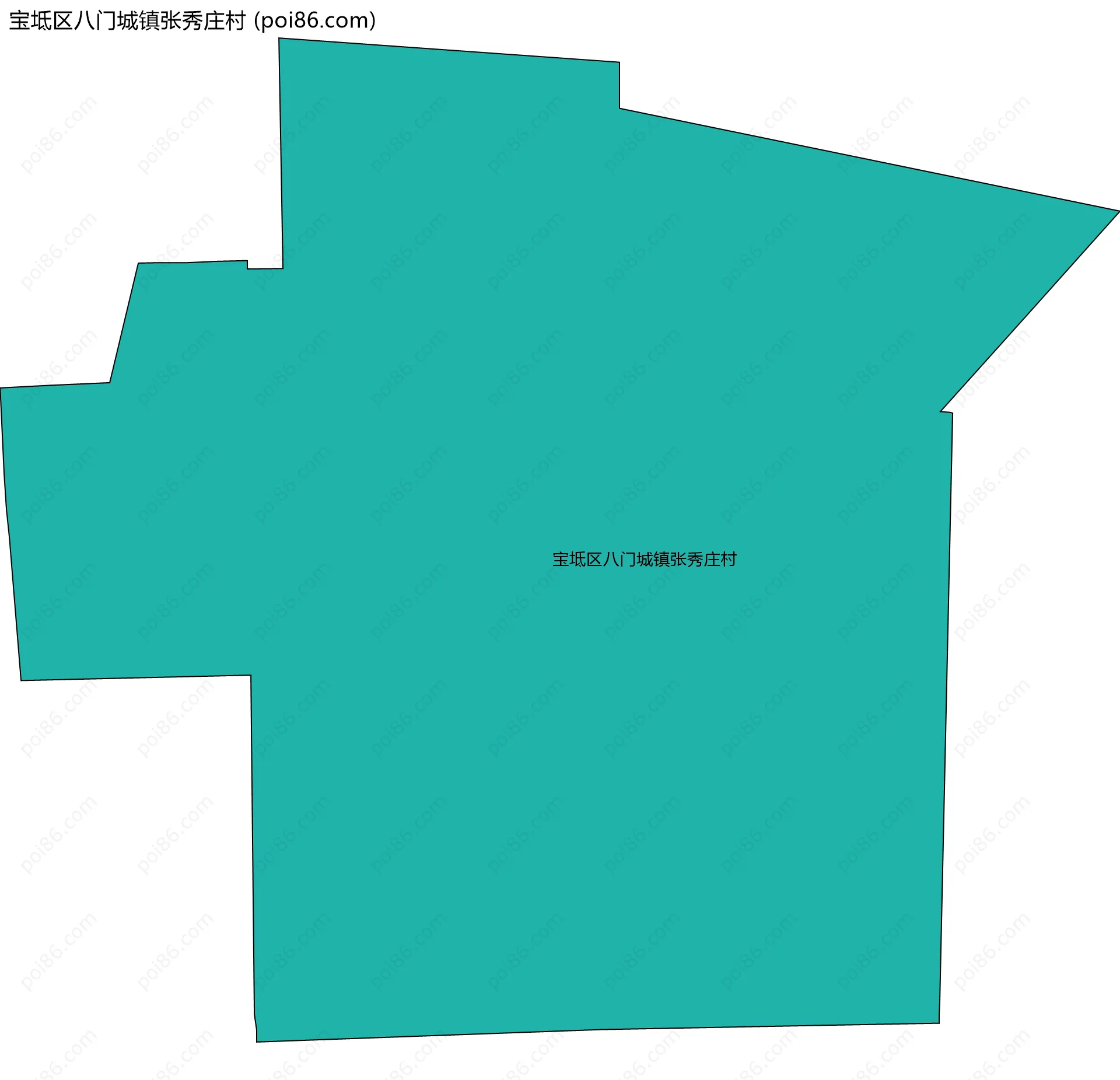 宝坻区八门城镇张秀庄村边界地图