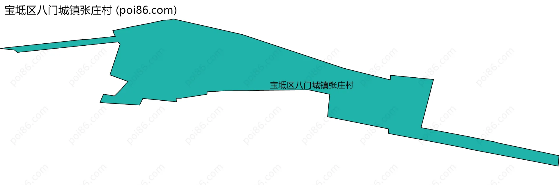 宝坻区八门城镇张庄村边界地图