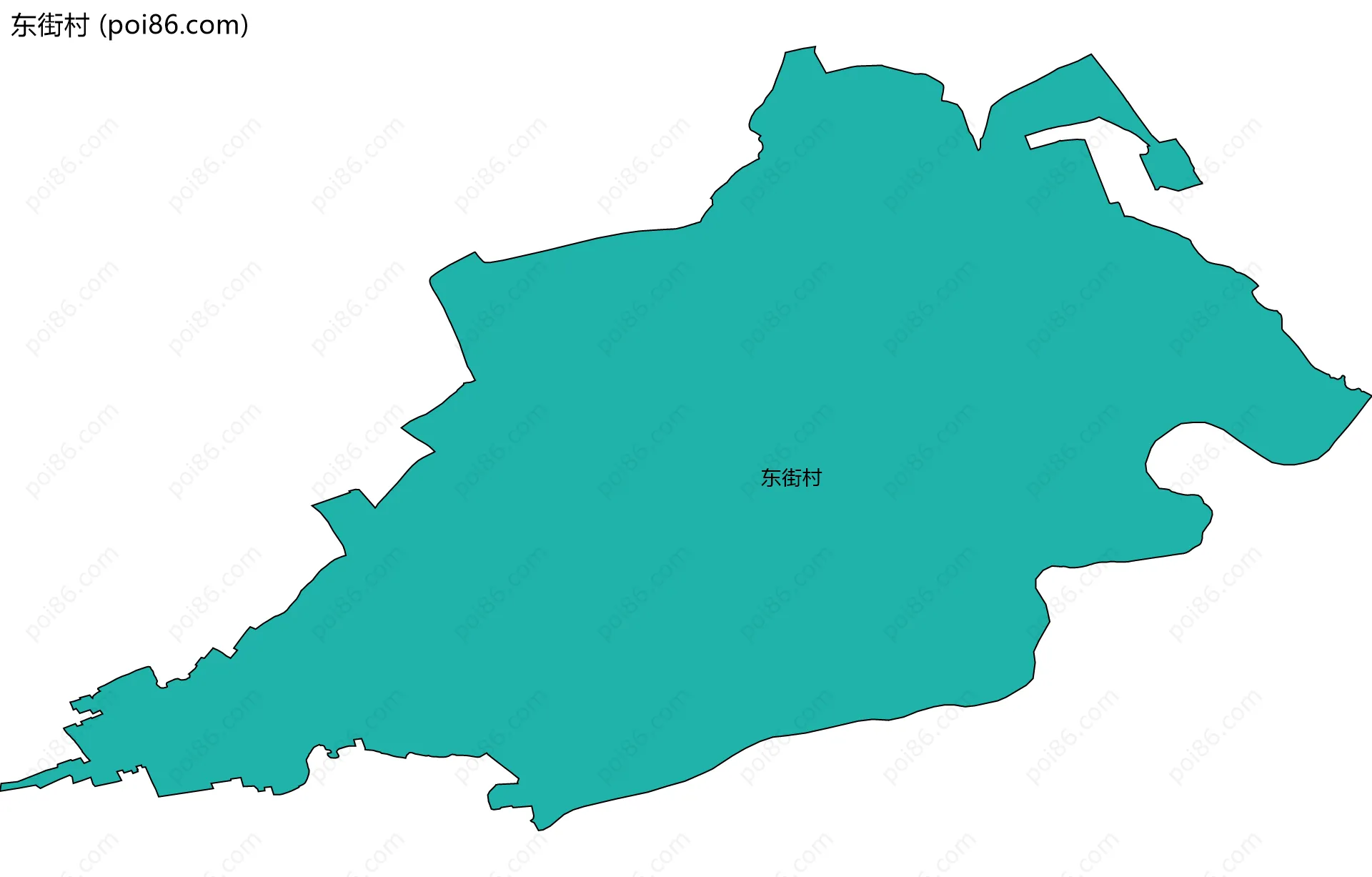东街村边界地图
