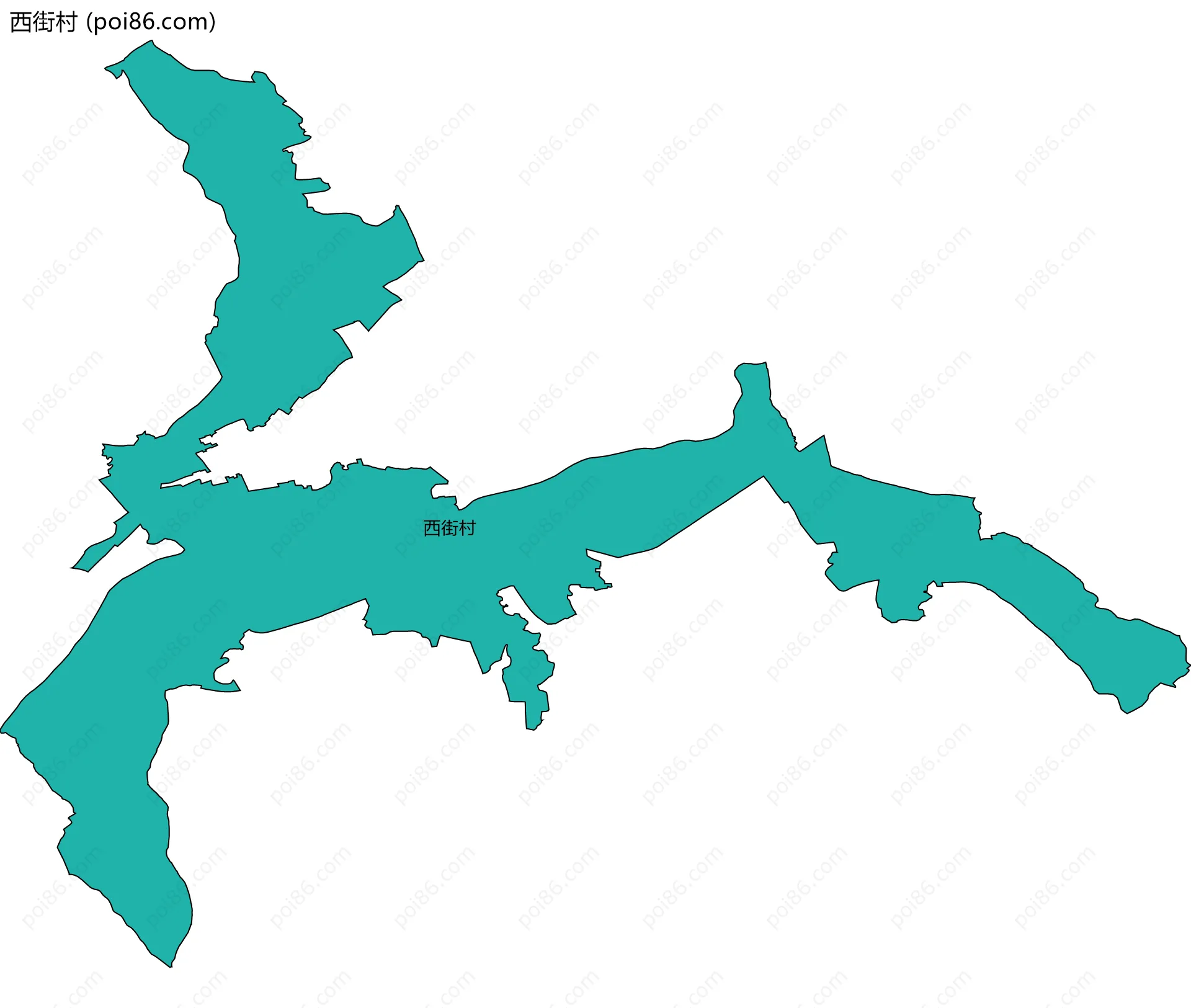 西街村边界地图