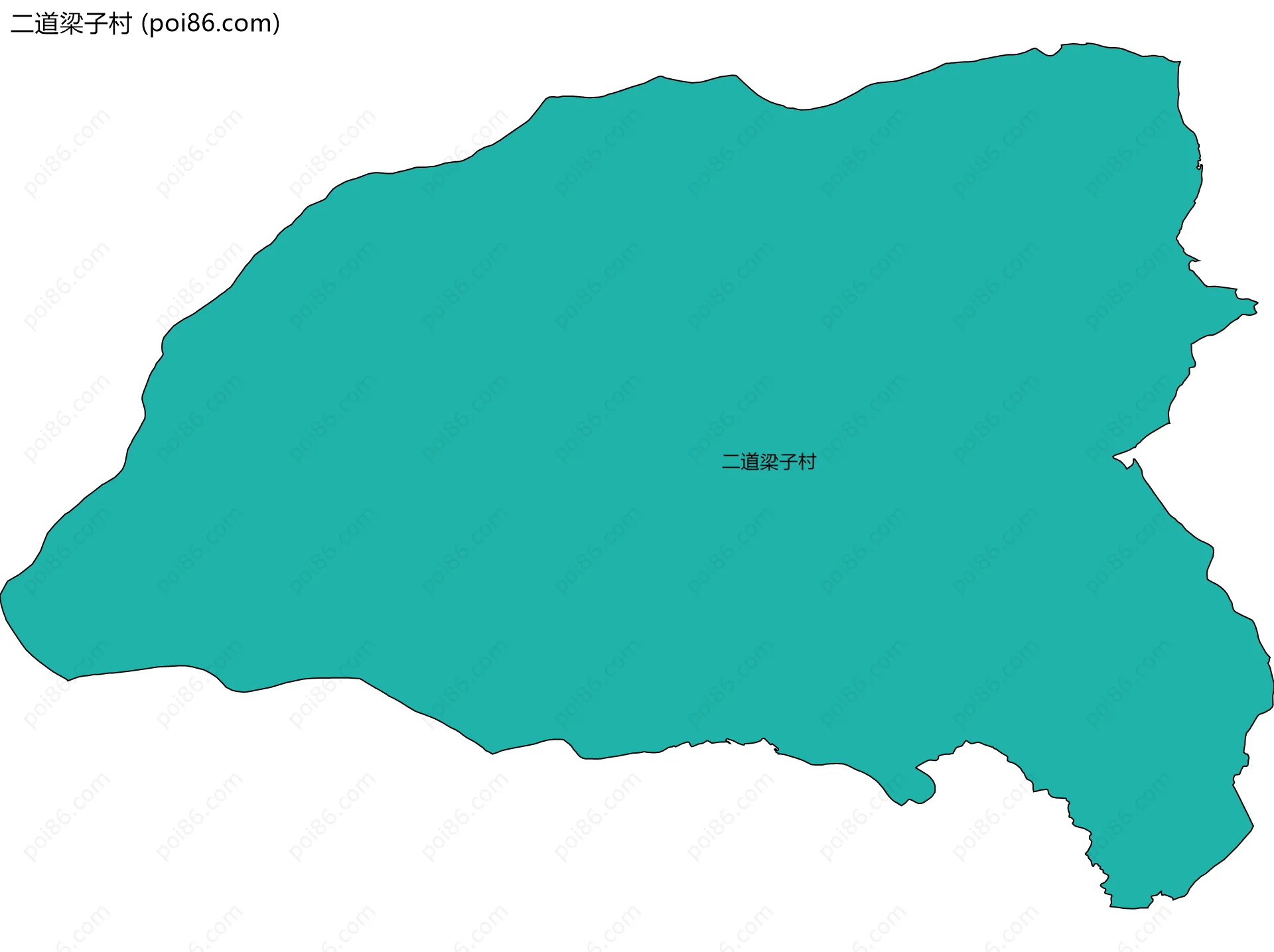 二道梁子村边界地图