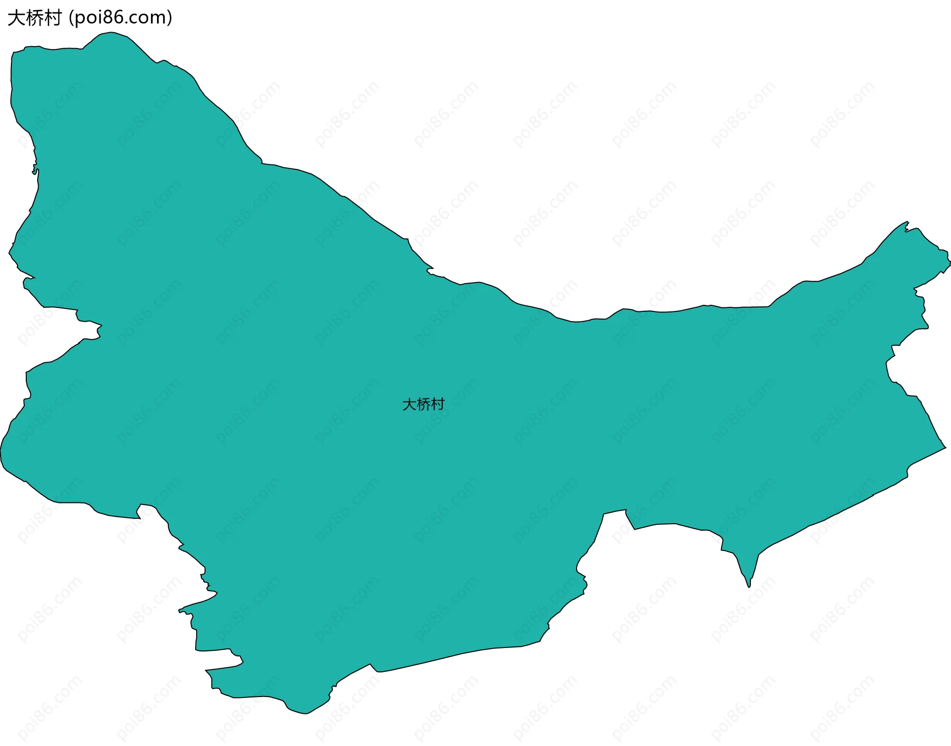 大桥村边界地图