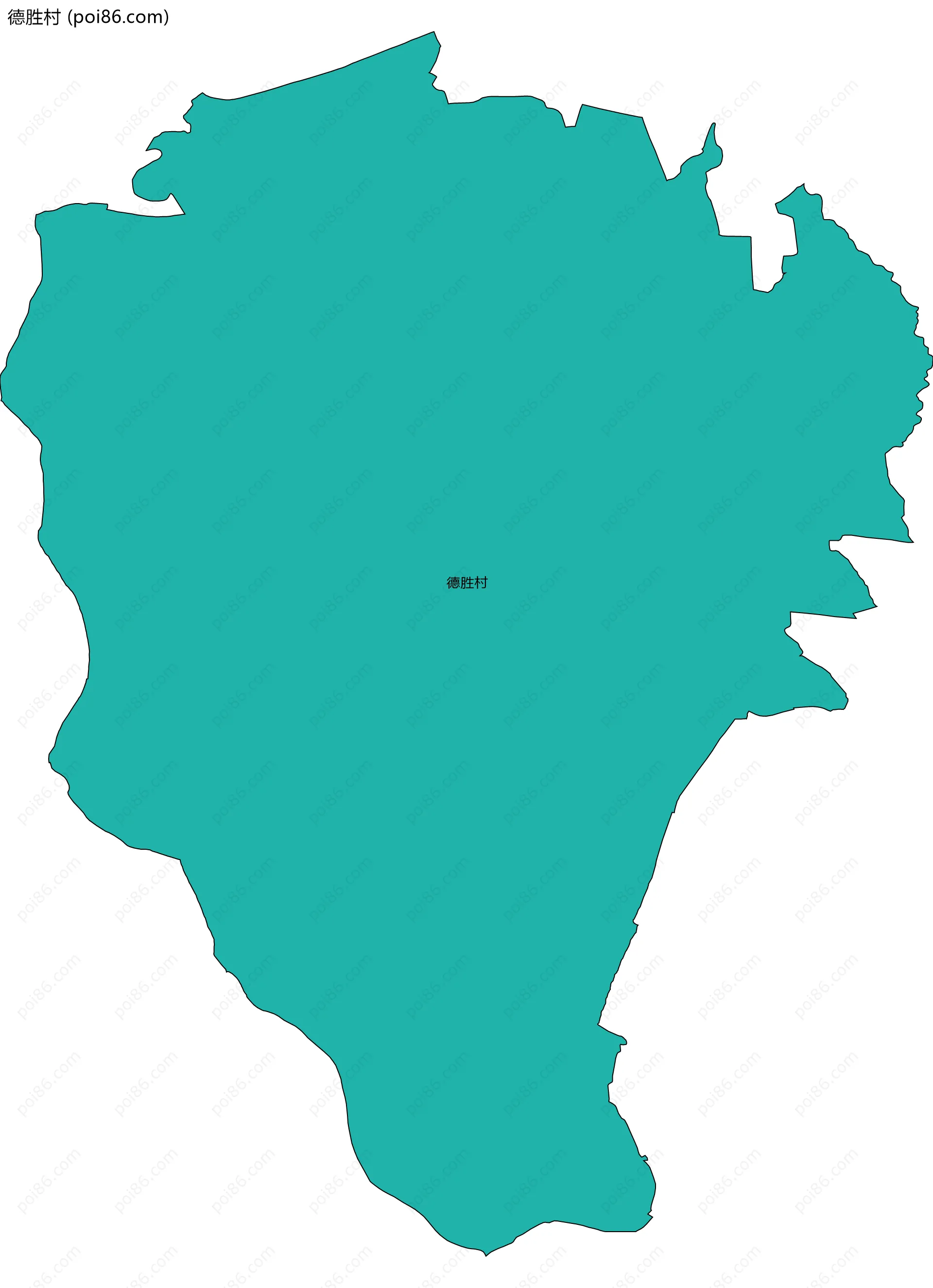 德胜村边界地图