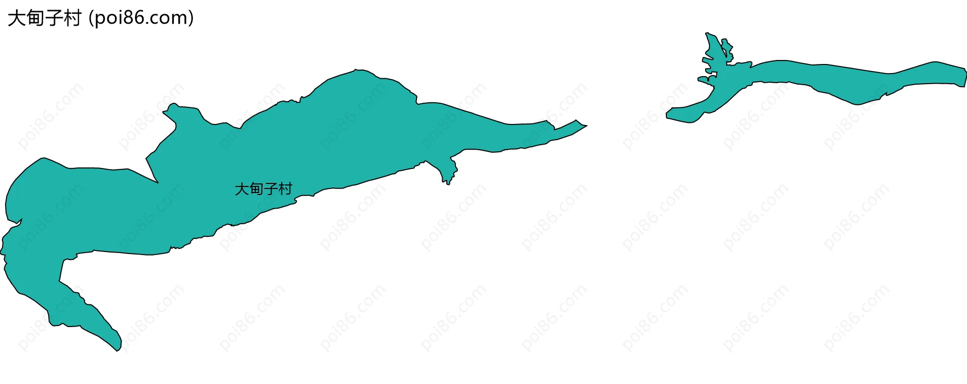 大甸子村边界地图