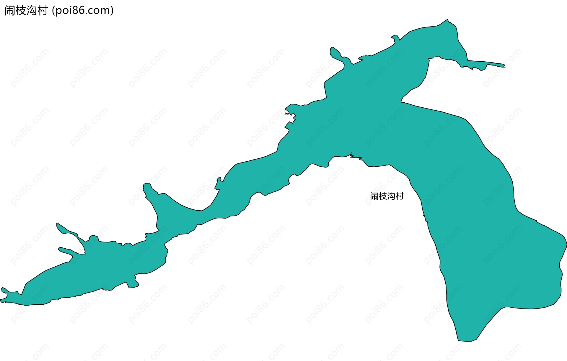 闹枝沟村边界地图