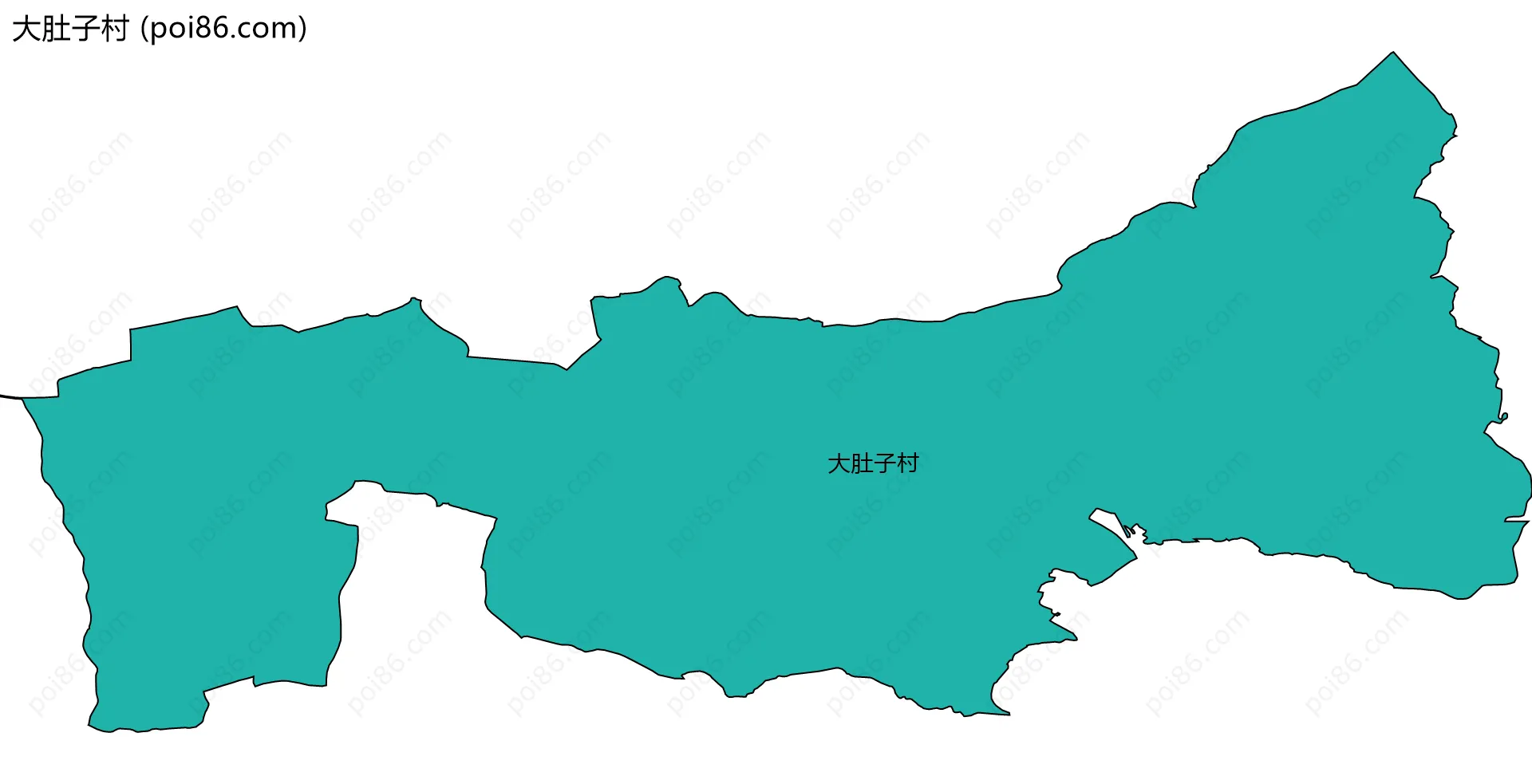 大肚子村边界地图