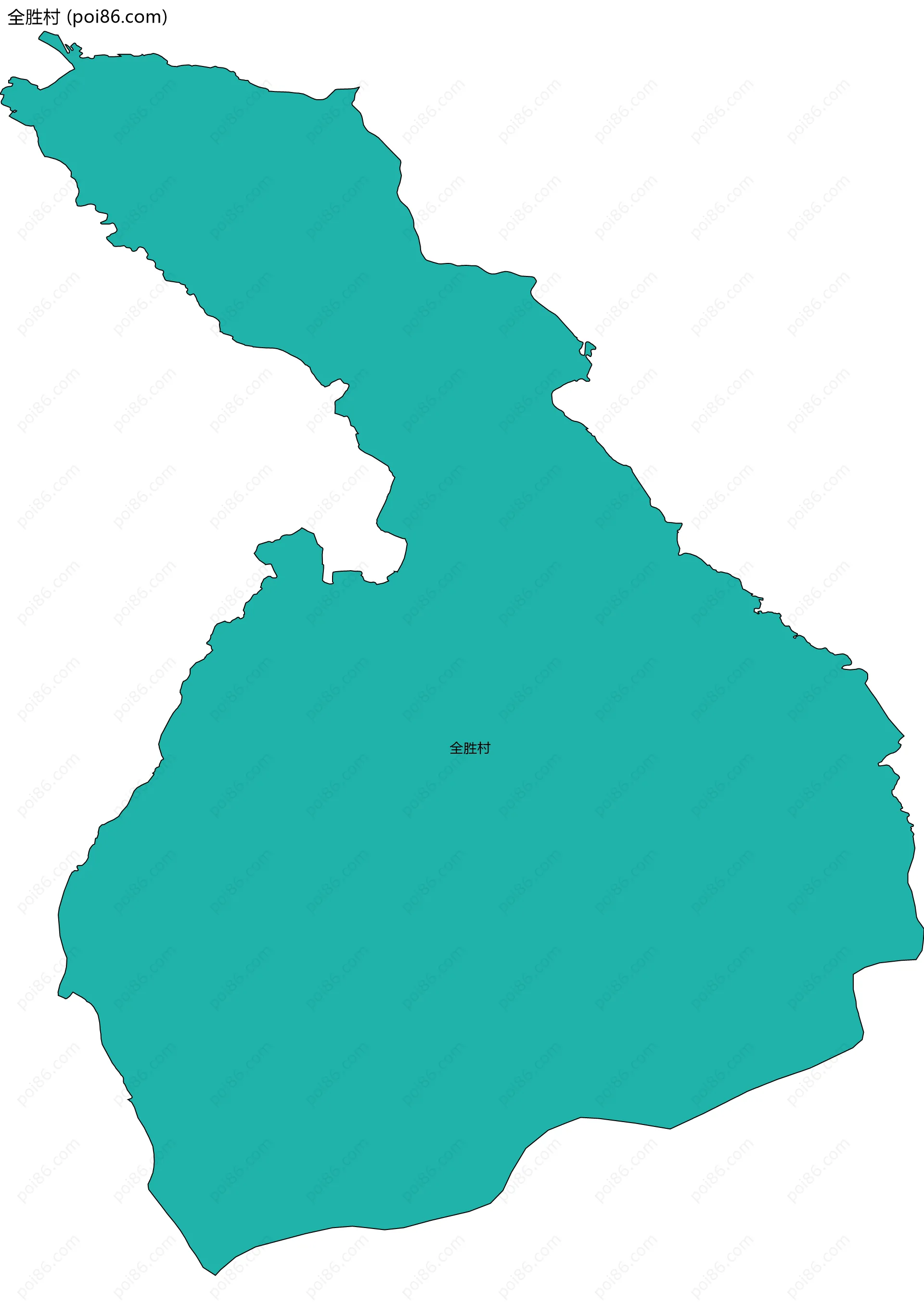 全胜村边界地图