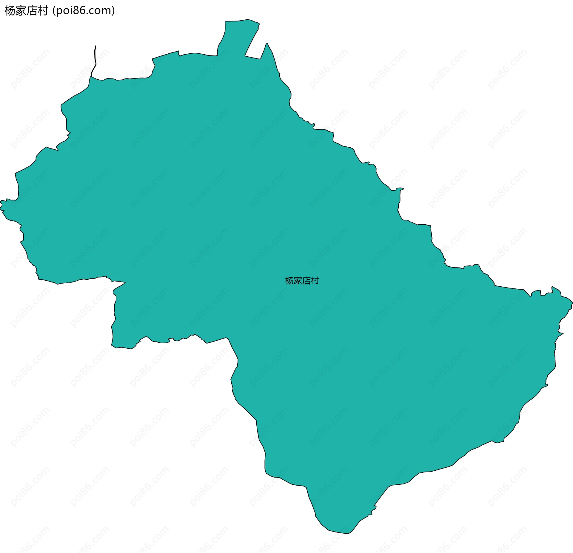 杨家店村边界地图