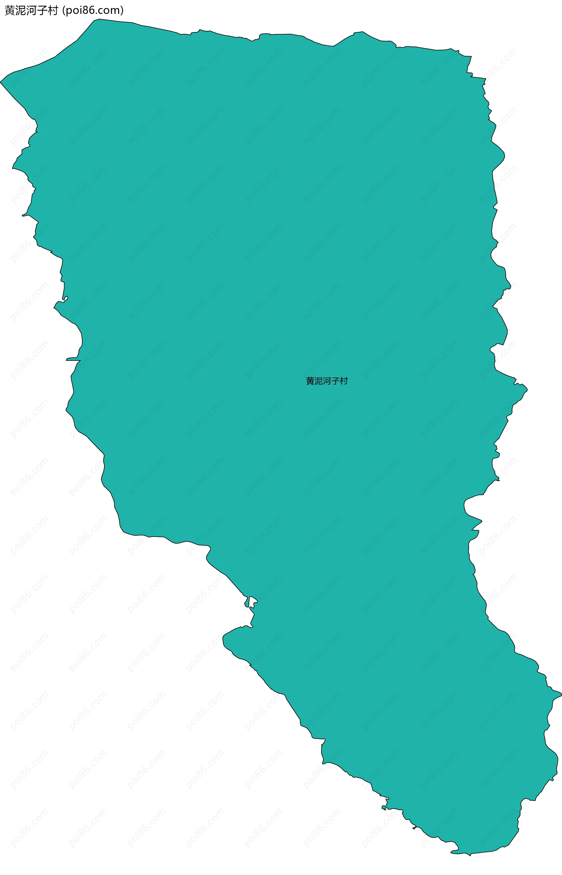 黄泥河子村边界地图