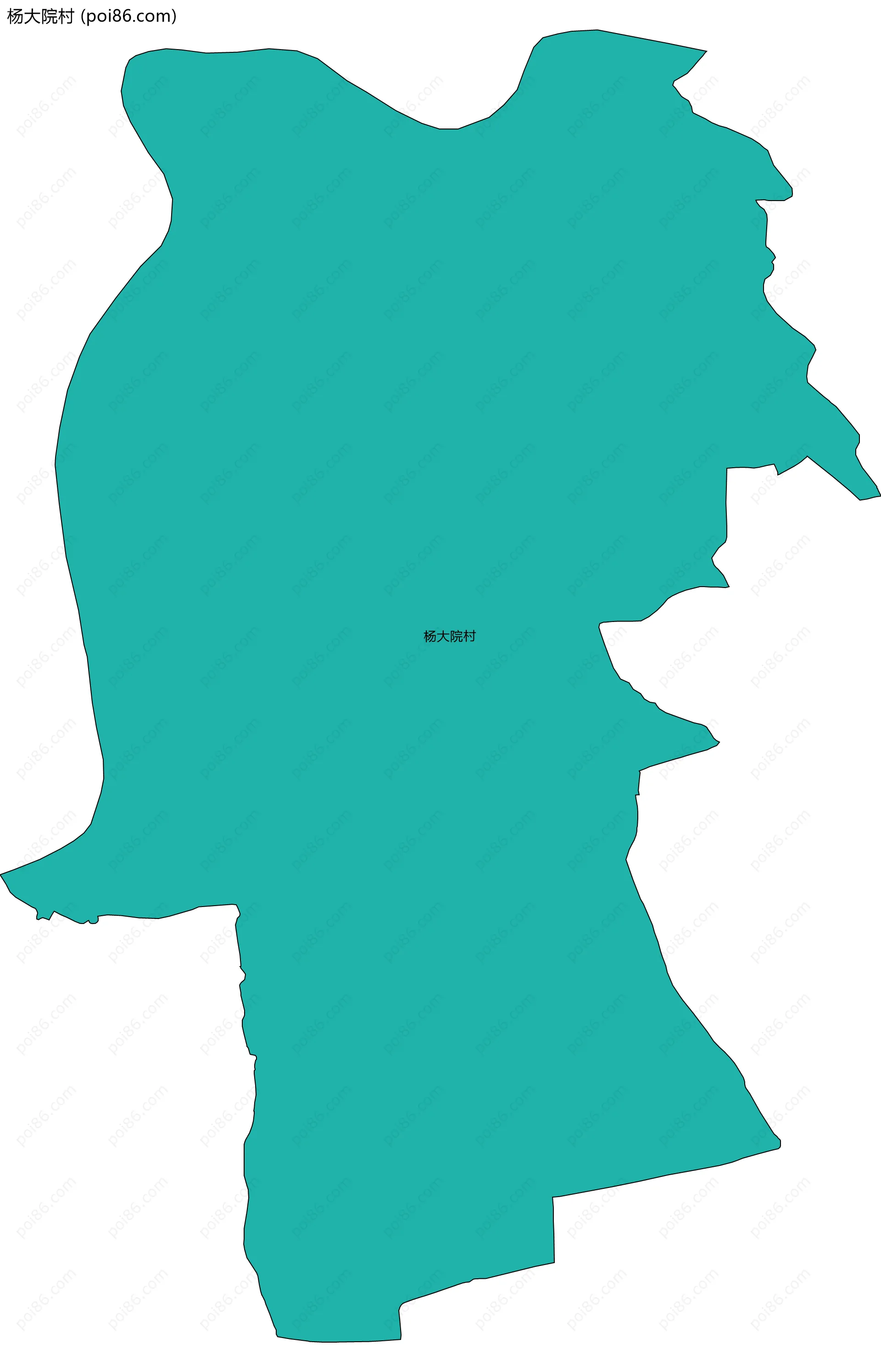 杨大院村边界地图