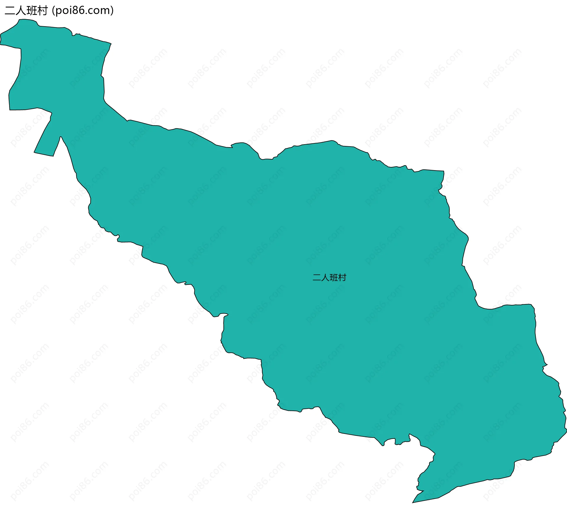 二人班村边界地图