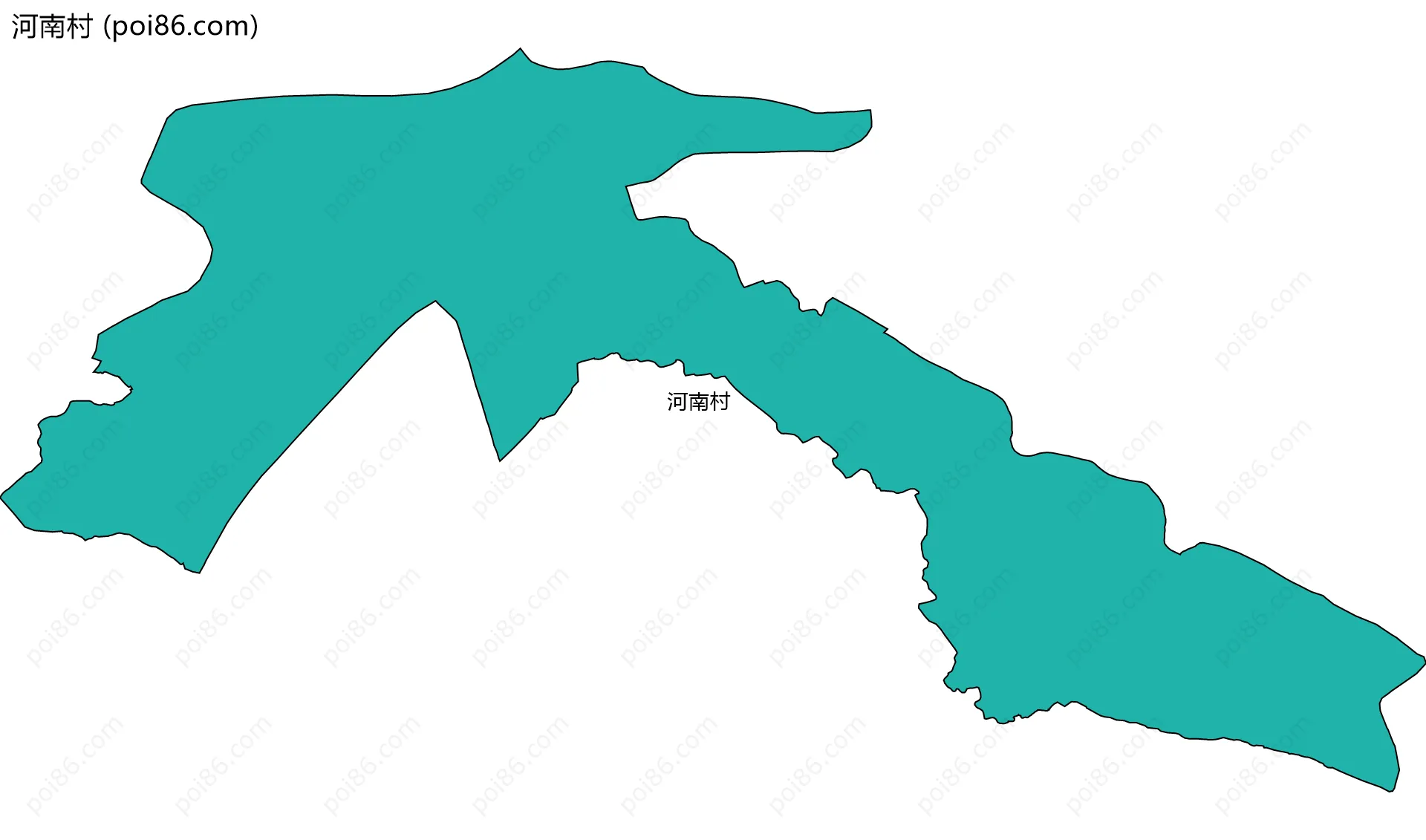 河南村边界地图