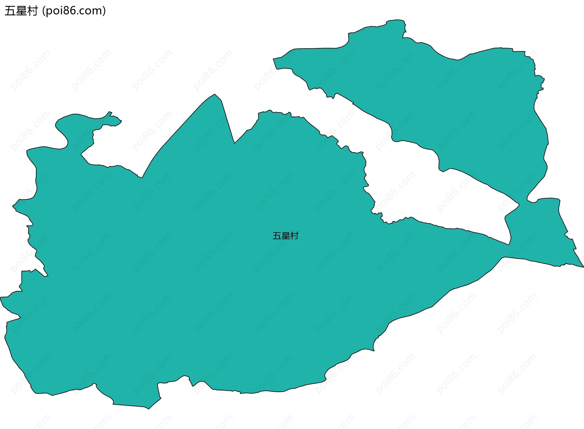 五星村边界地图