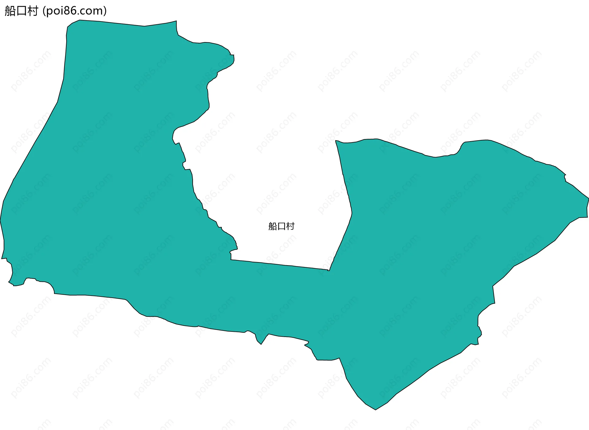 船口村边界地图