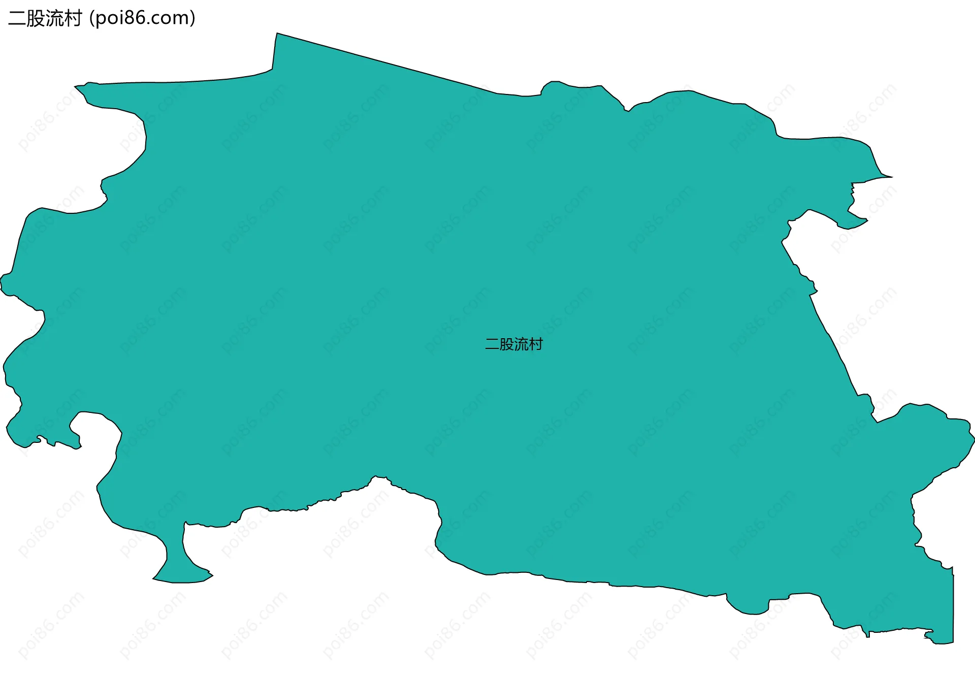 二股流村边界地图