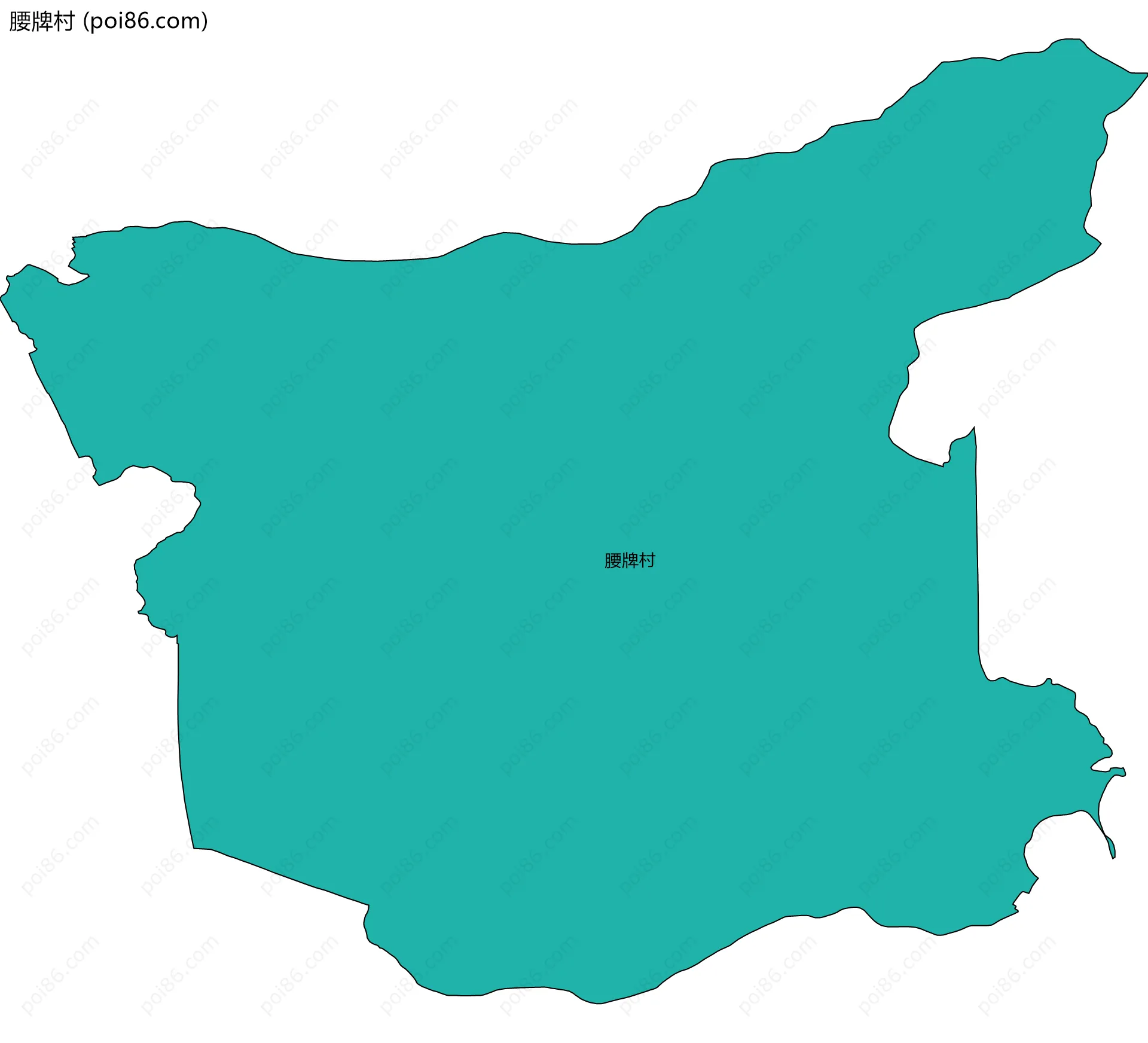 腰牌村边界地图