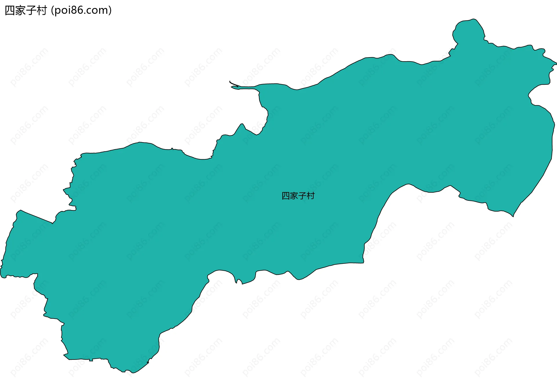 四家子村边界地图