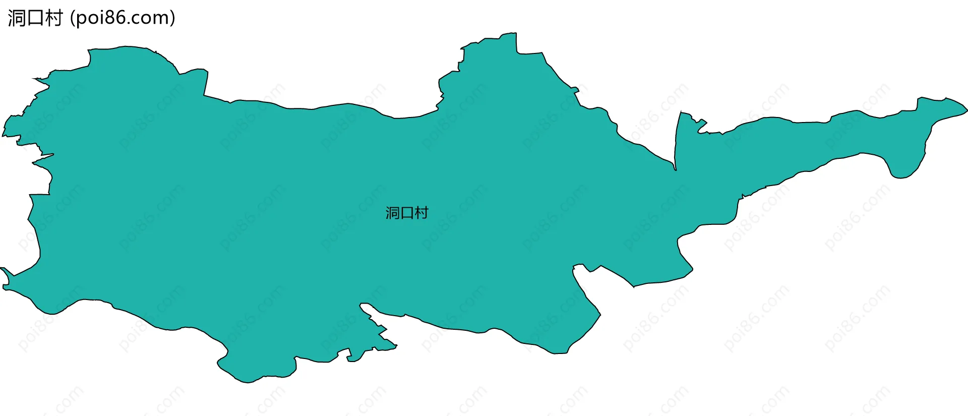 洞口村边界地图