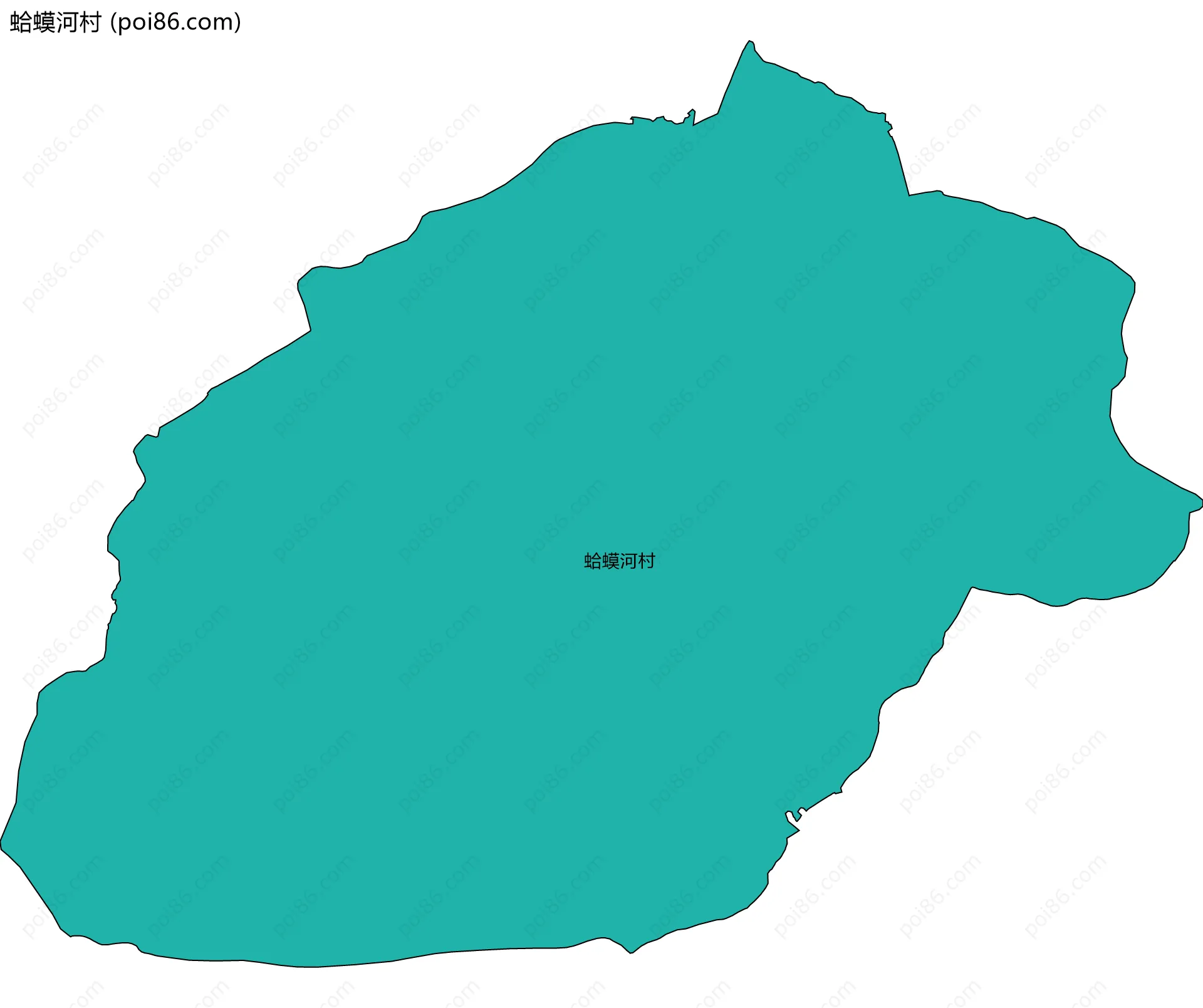 蛤蟆河村边界地图