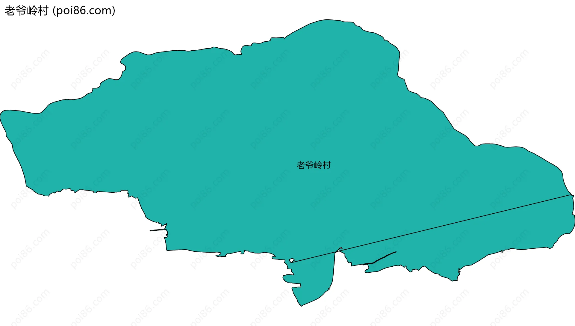 老爷岭村边界地图