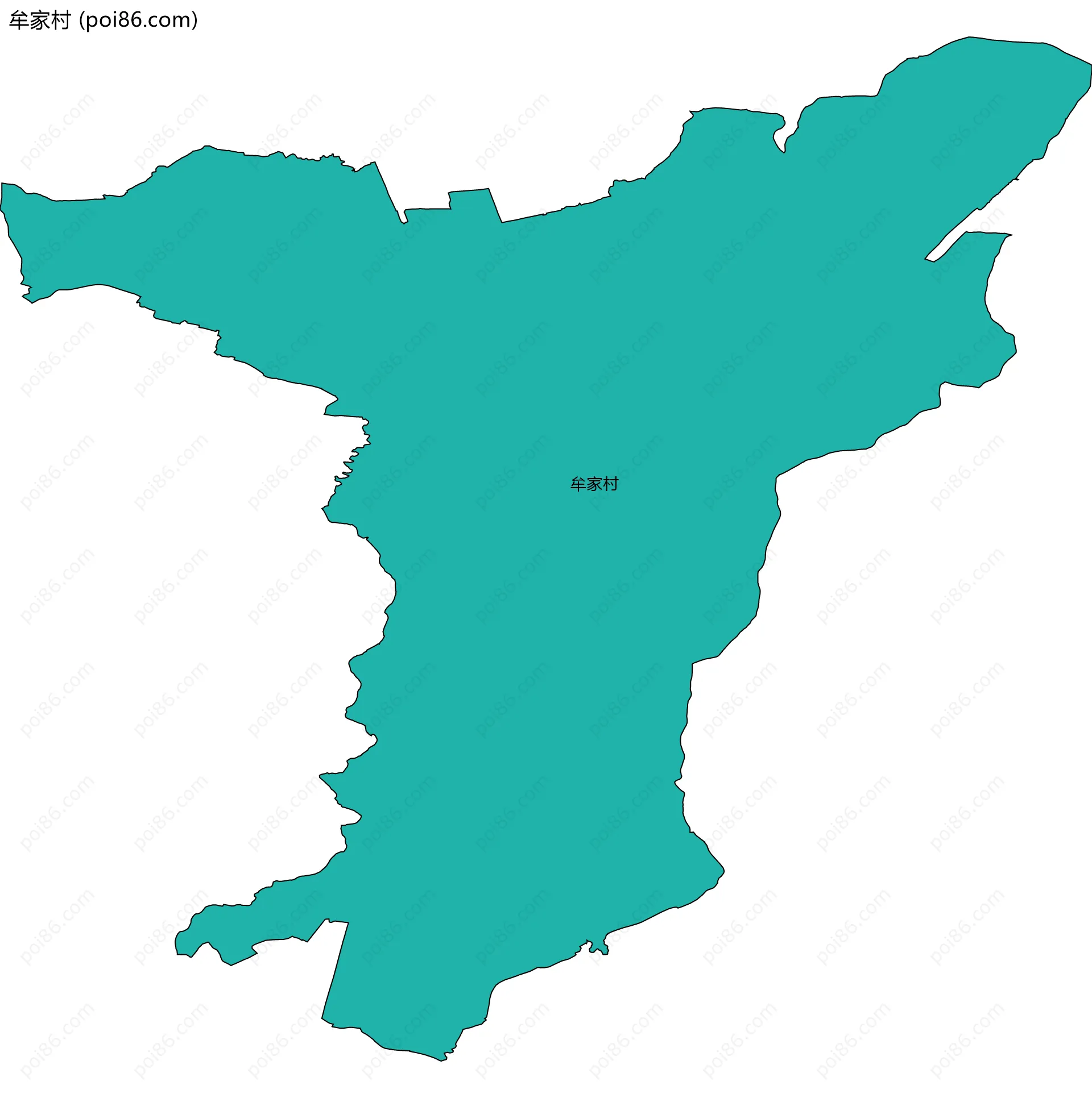 牟家村边界地图