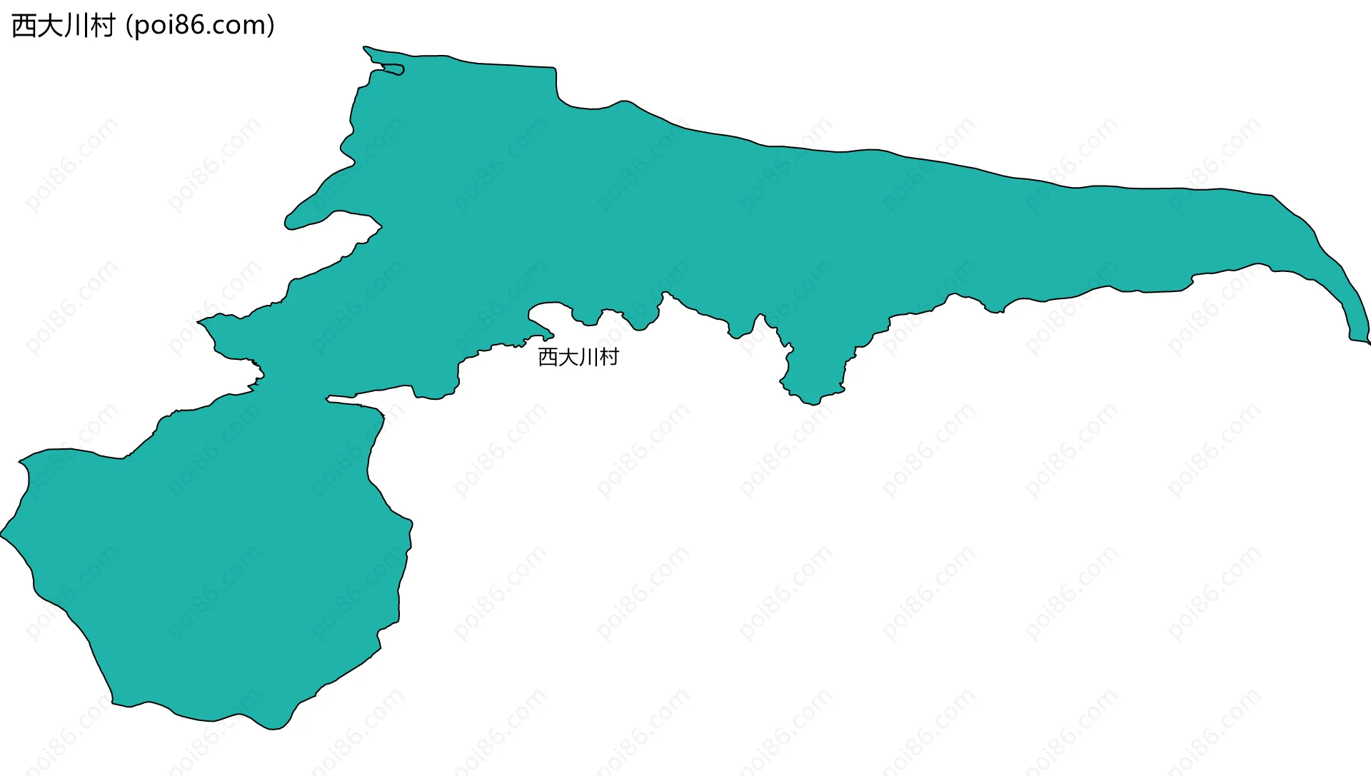 西大川村边界地图