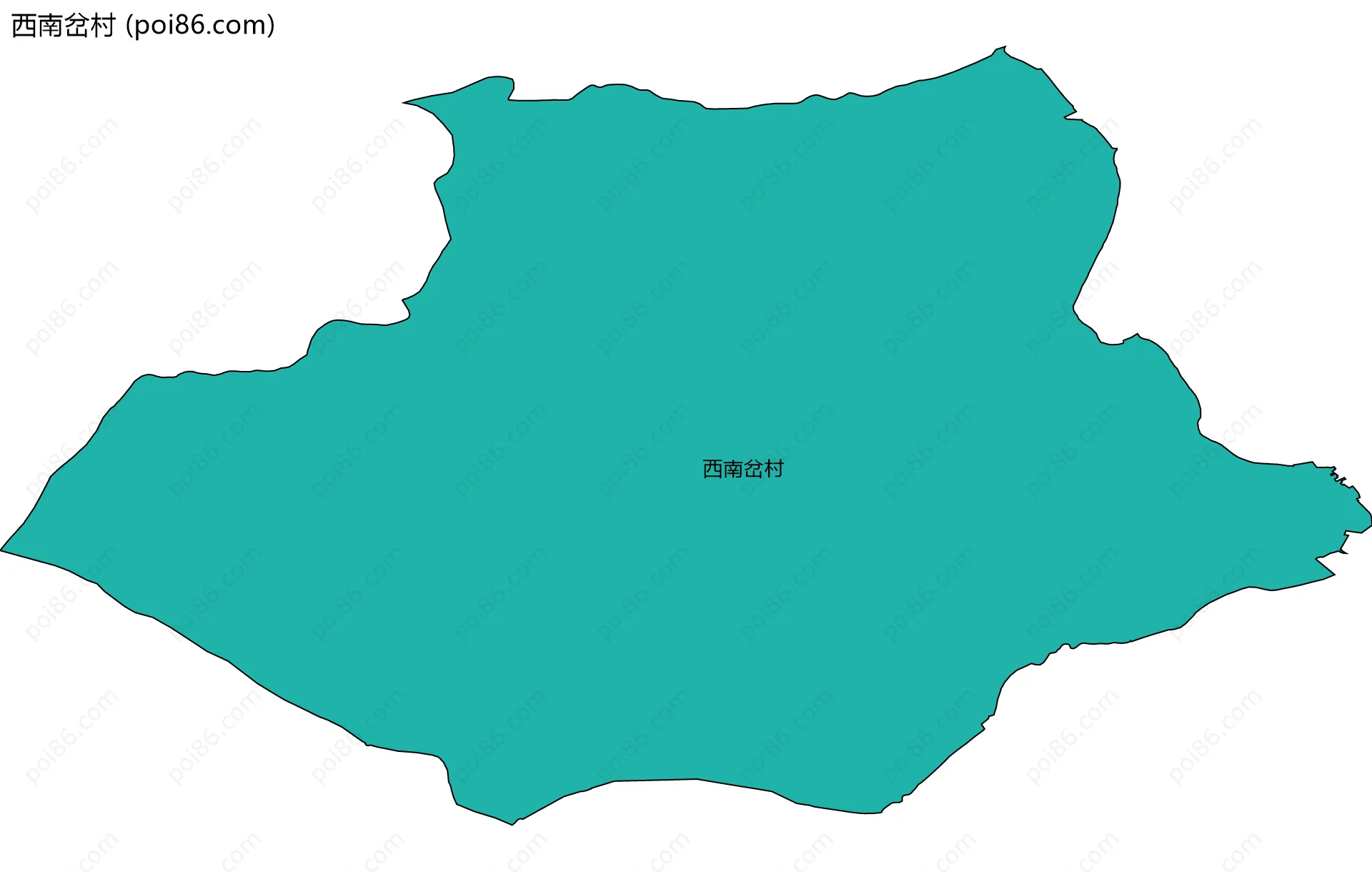 西南岔村边界地图