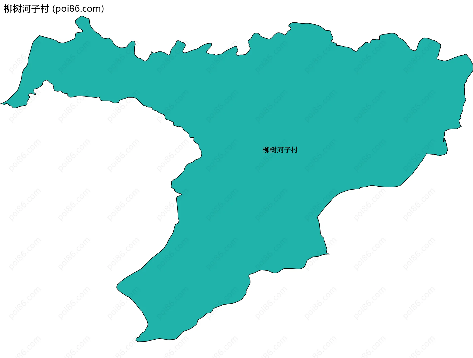 柳树河子村边界地图