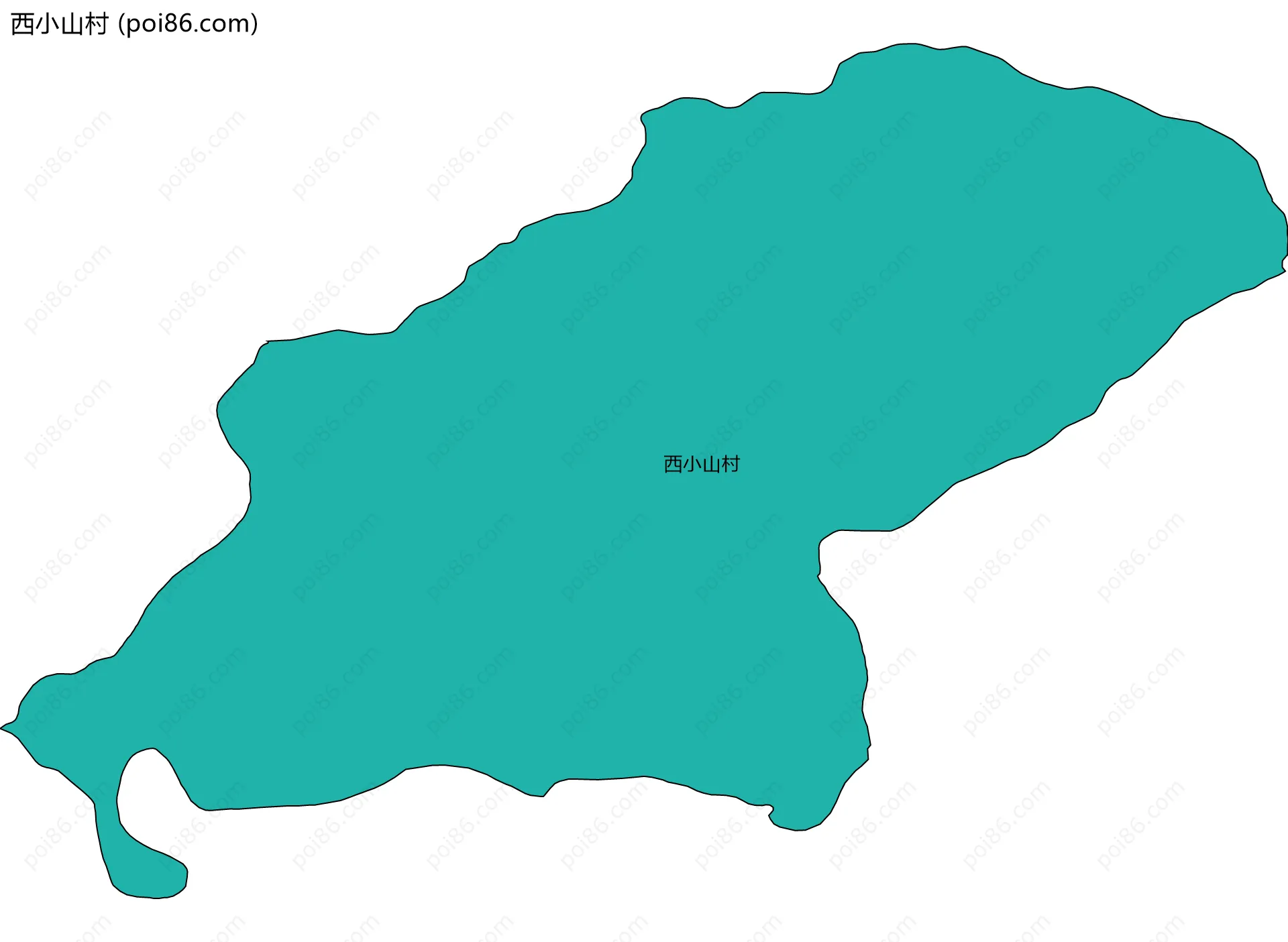西小山村边界地图