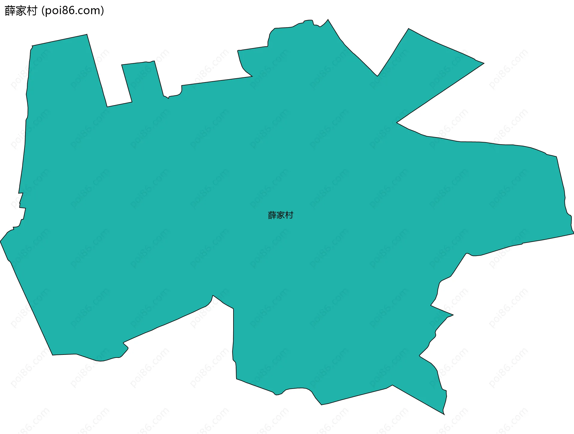 薛家村边界地图