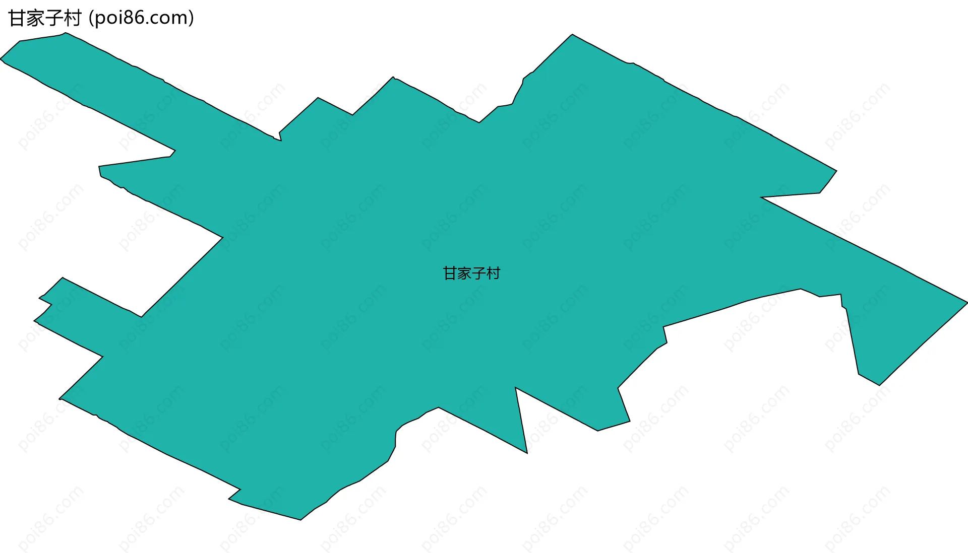 甘家子村边界地图