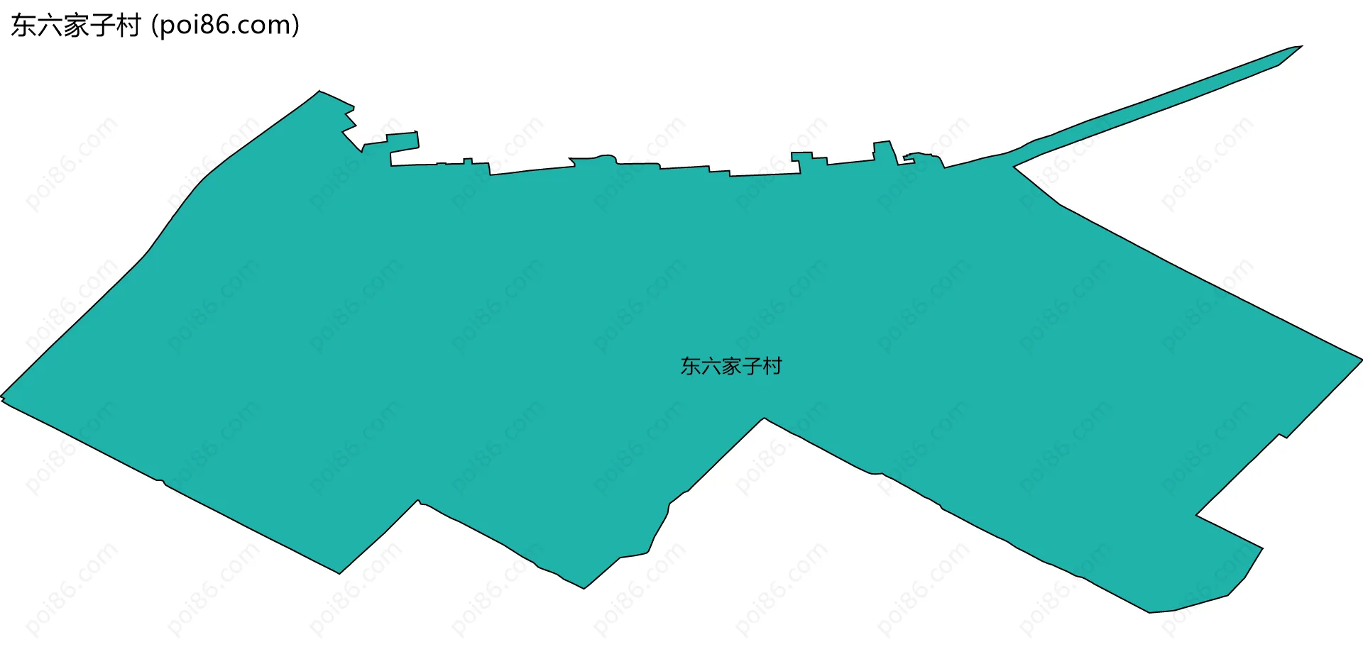 东六家子村边界地图