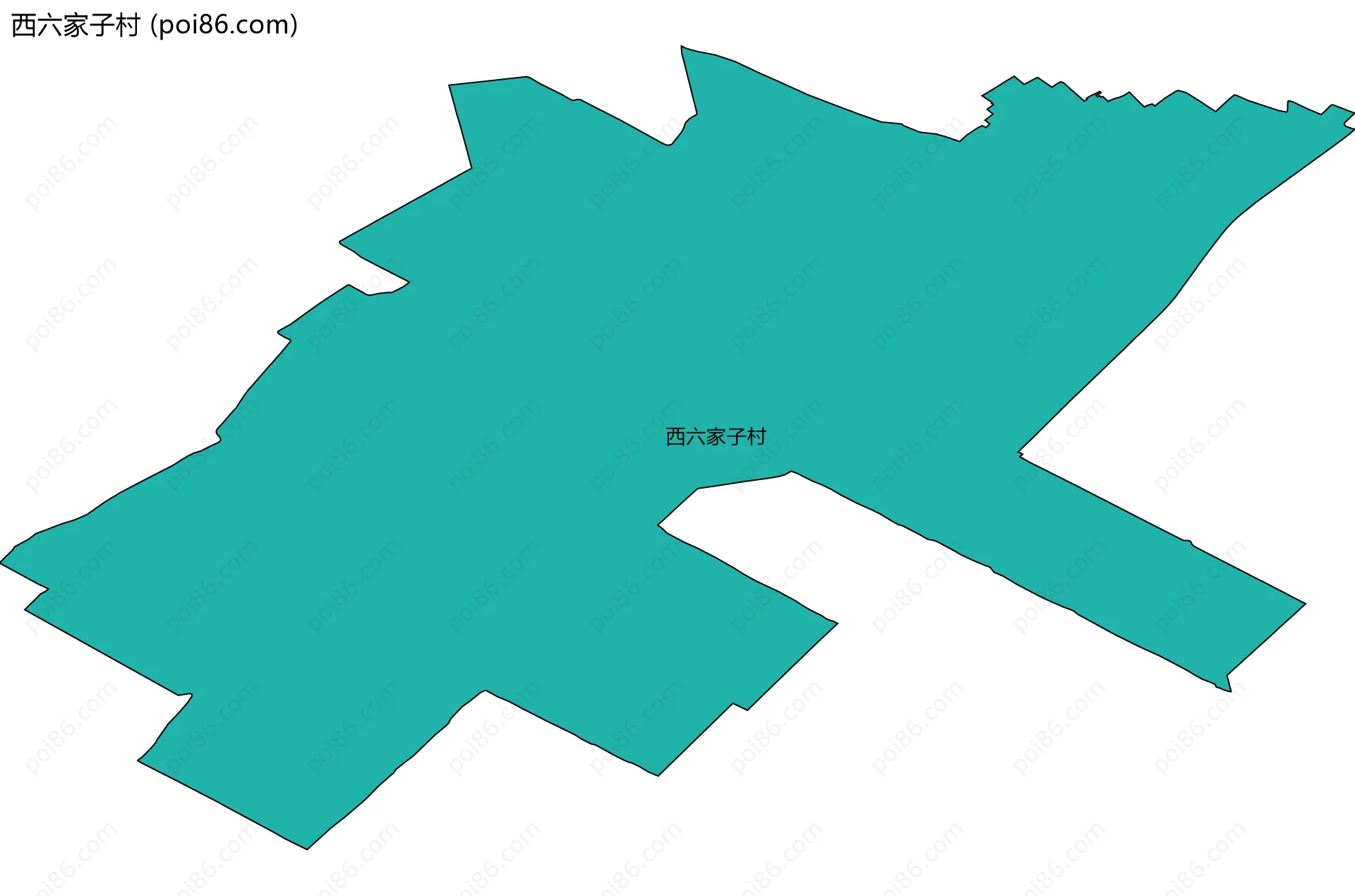 西六家子村边界地图