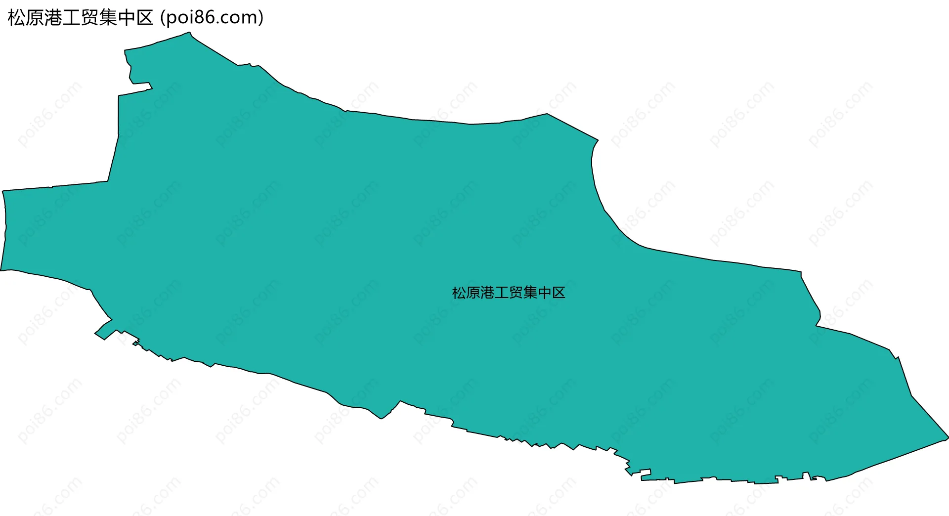 松原港工贸集中区边界地图