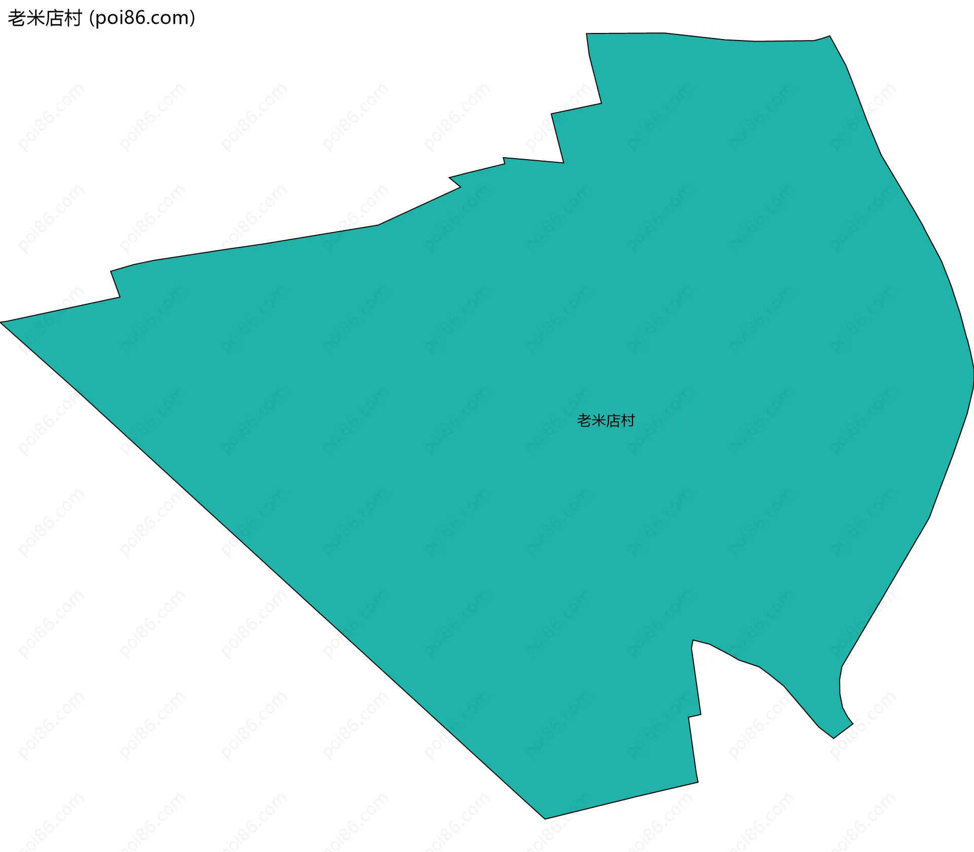 老米店村边界地图