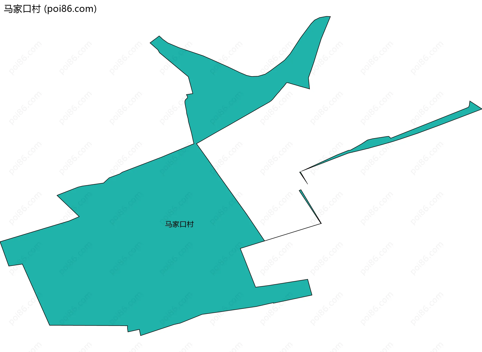 马家口村边界地图