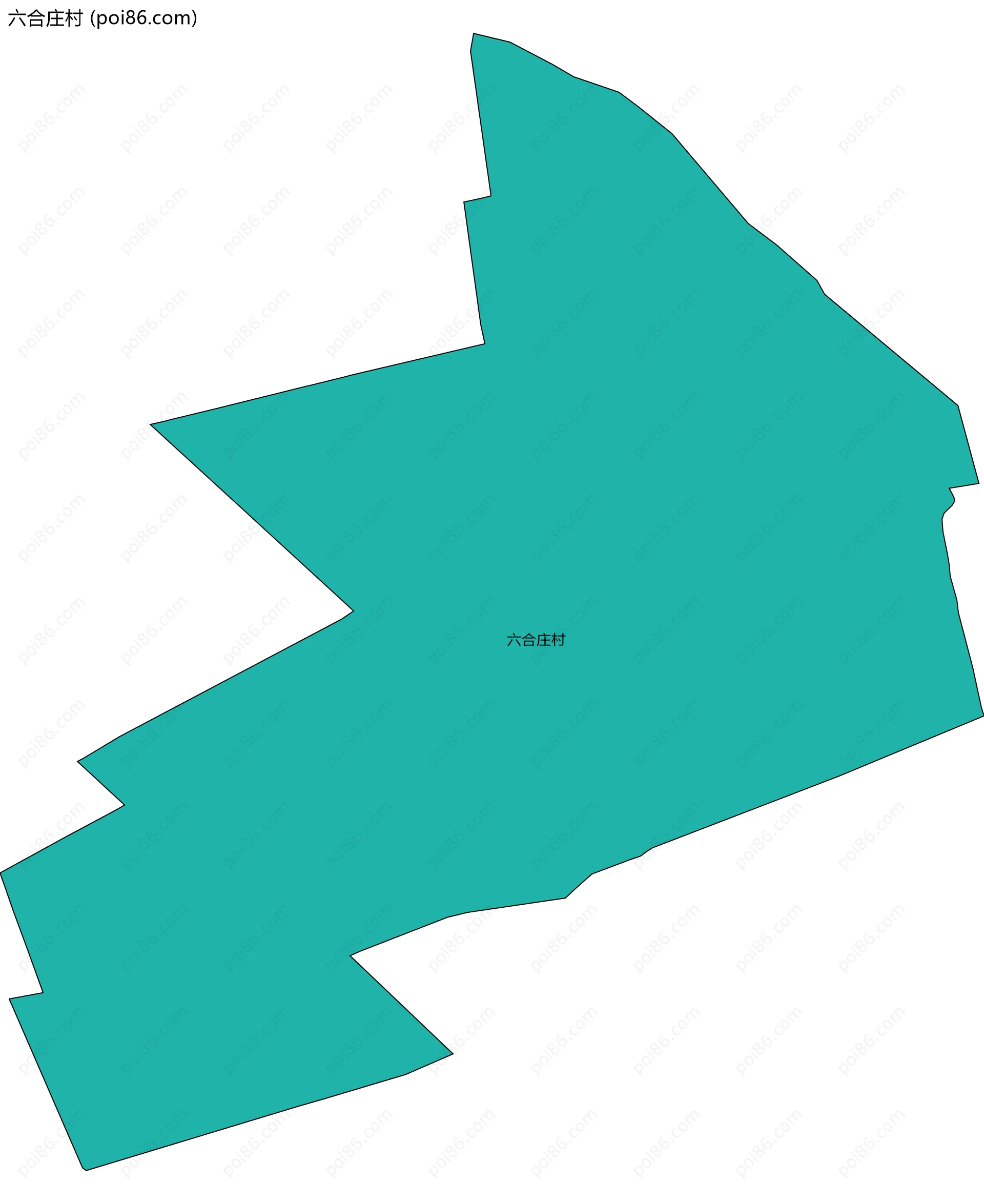 六合庄村边界地图