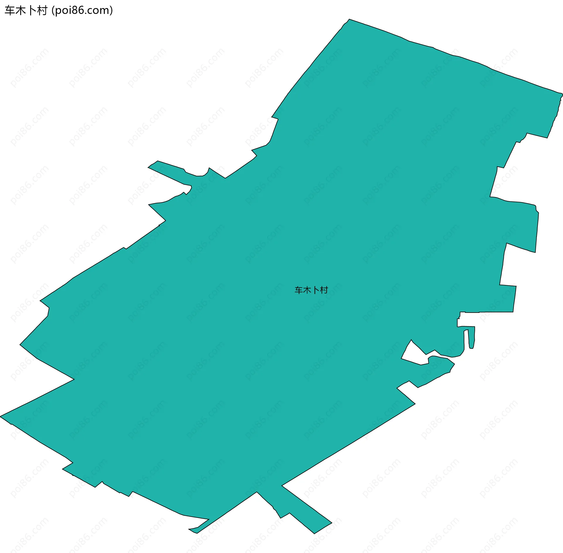 车木卜村边界地图