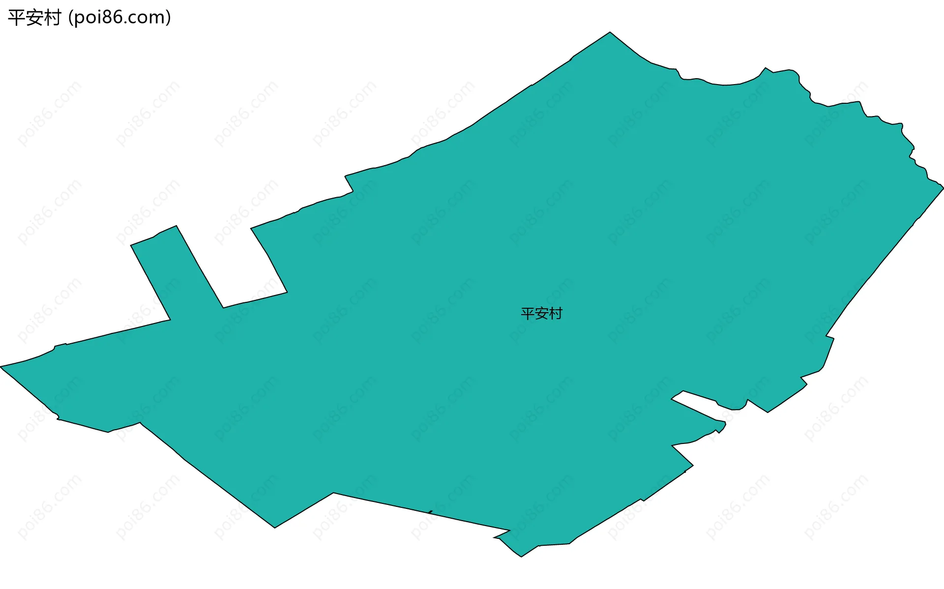 平安村边界地图