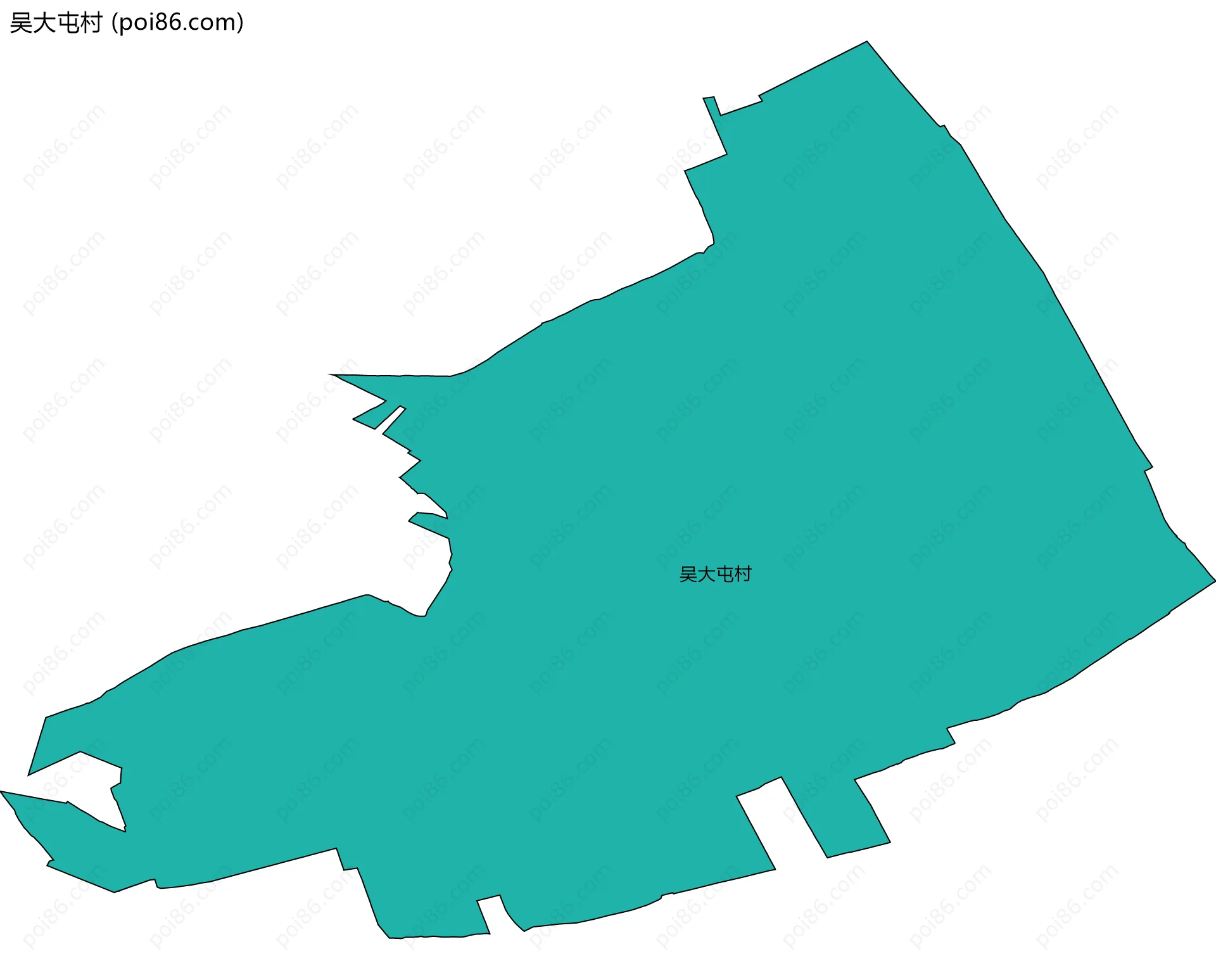 吴大屯村边界地图