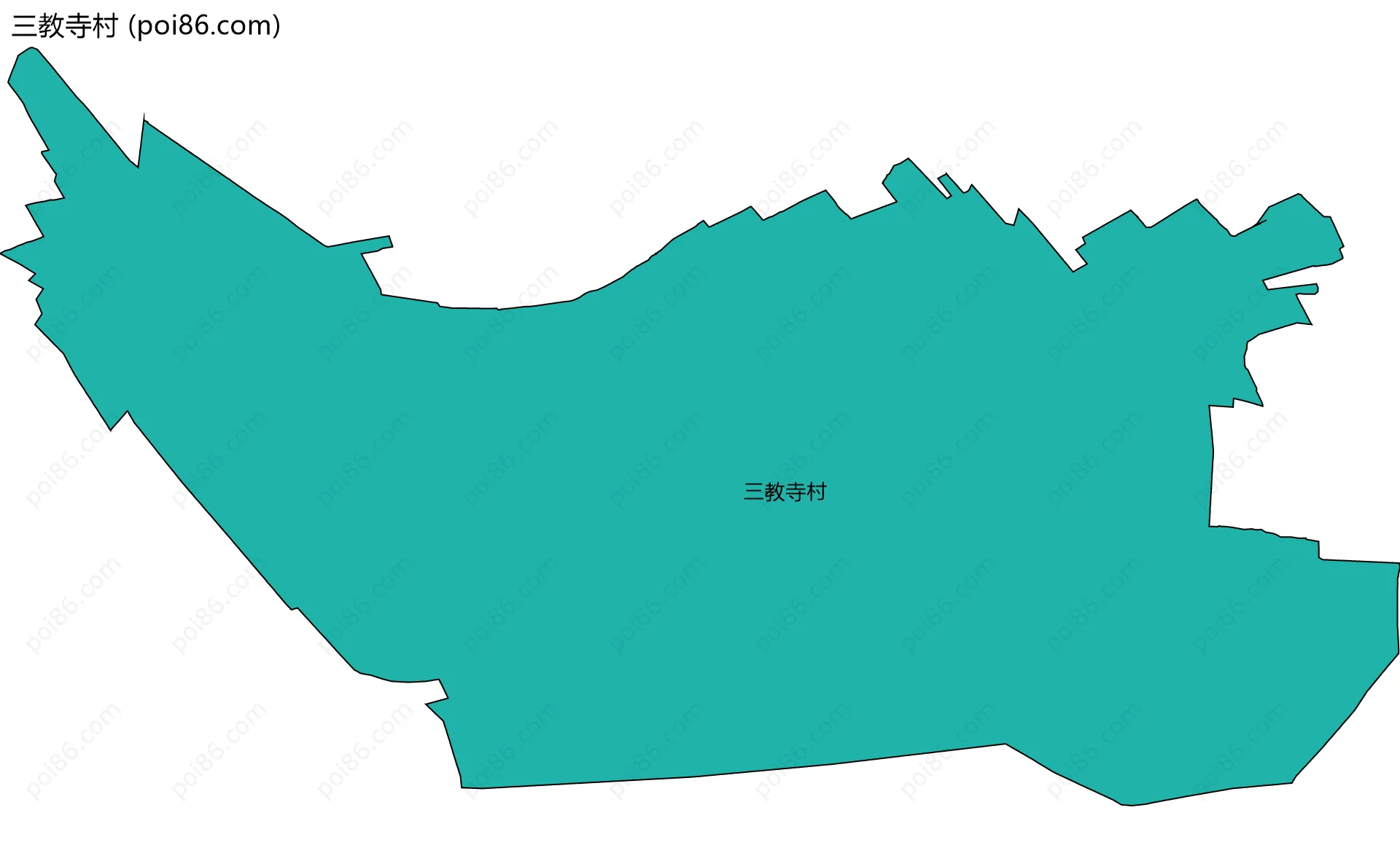 三教寺村边界地图