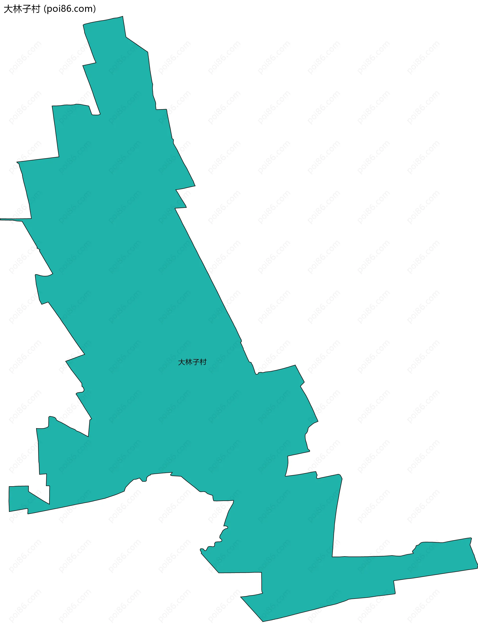 大林子村边界地图