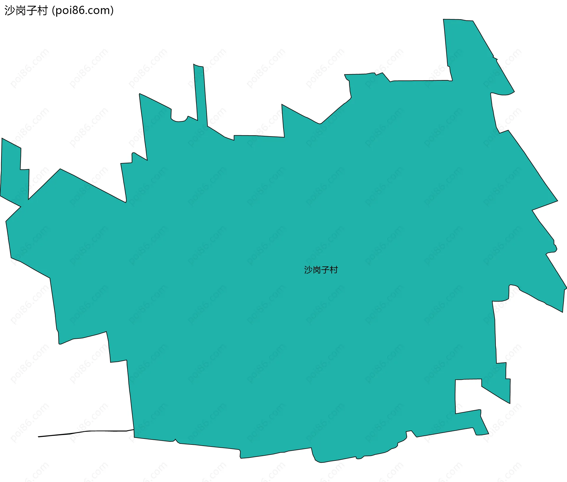 沙岗子村边界地图