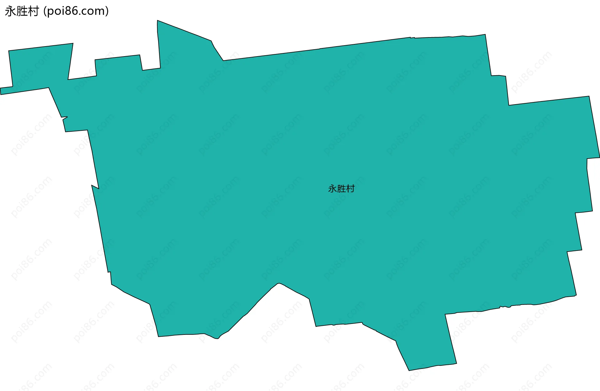 永胜村边界地图