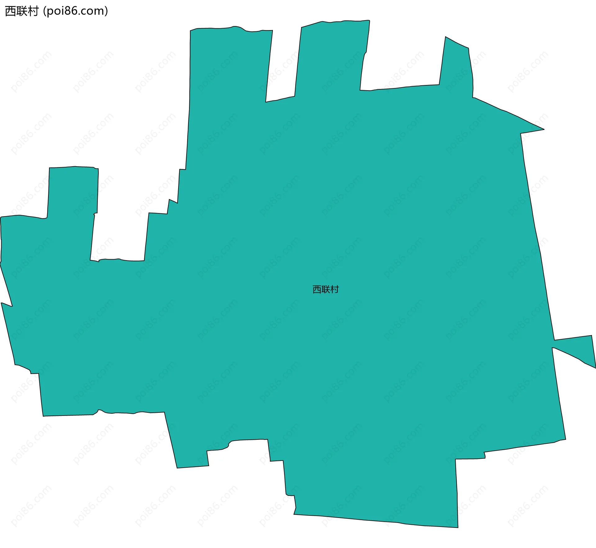 西联村边界地图