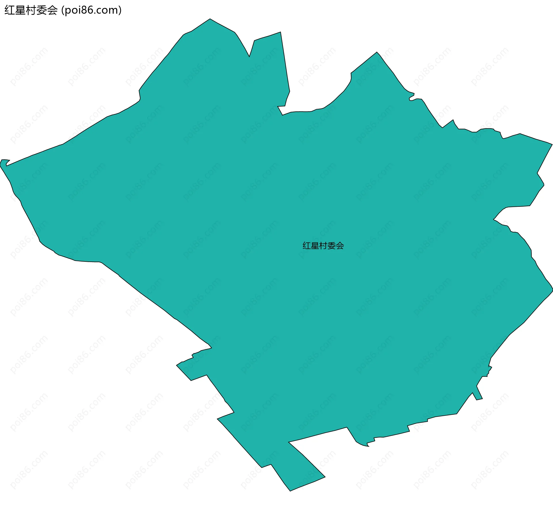 红星村委会边界地图