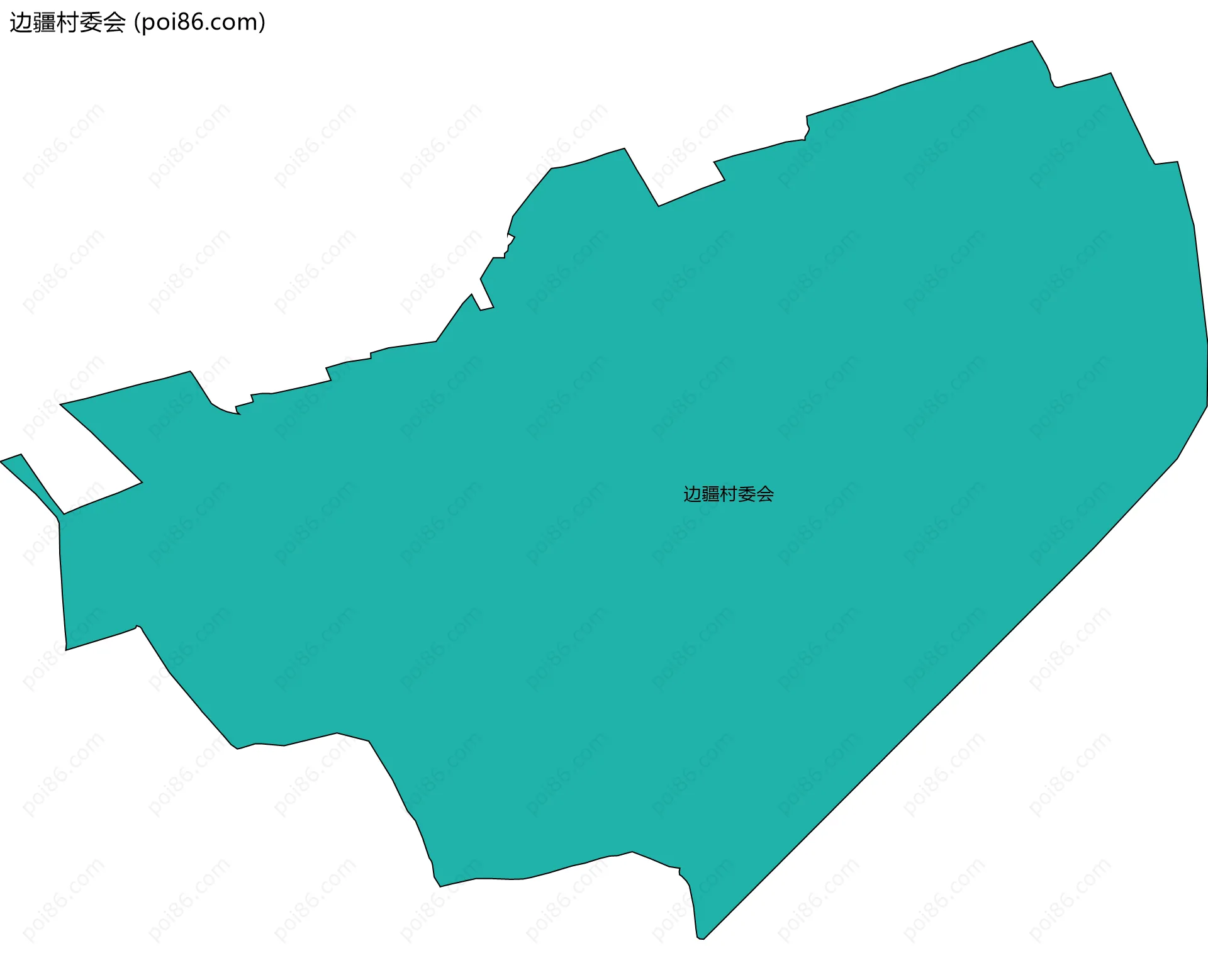 边疆村委会边界地图