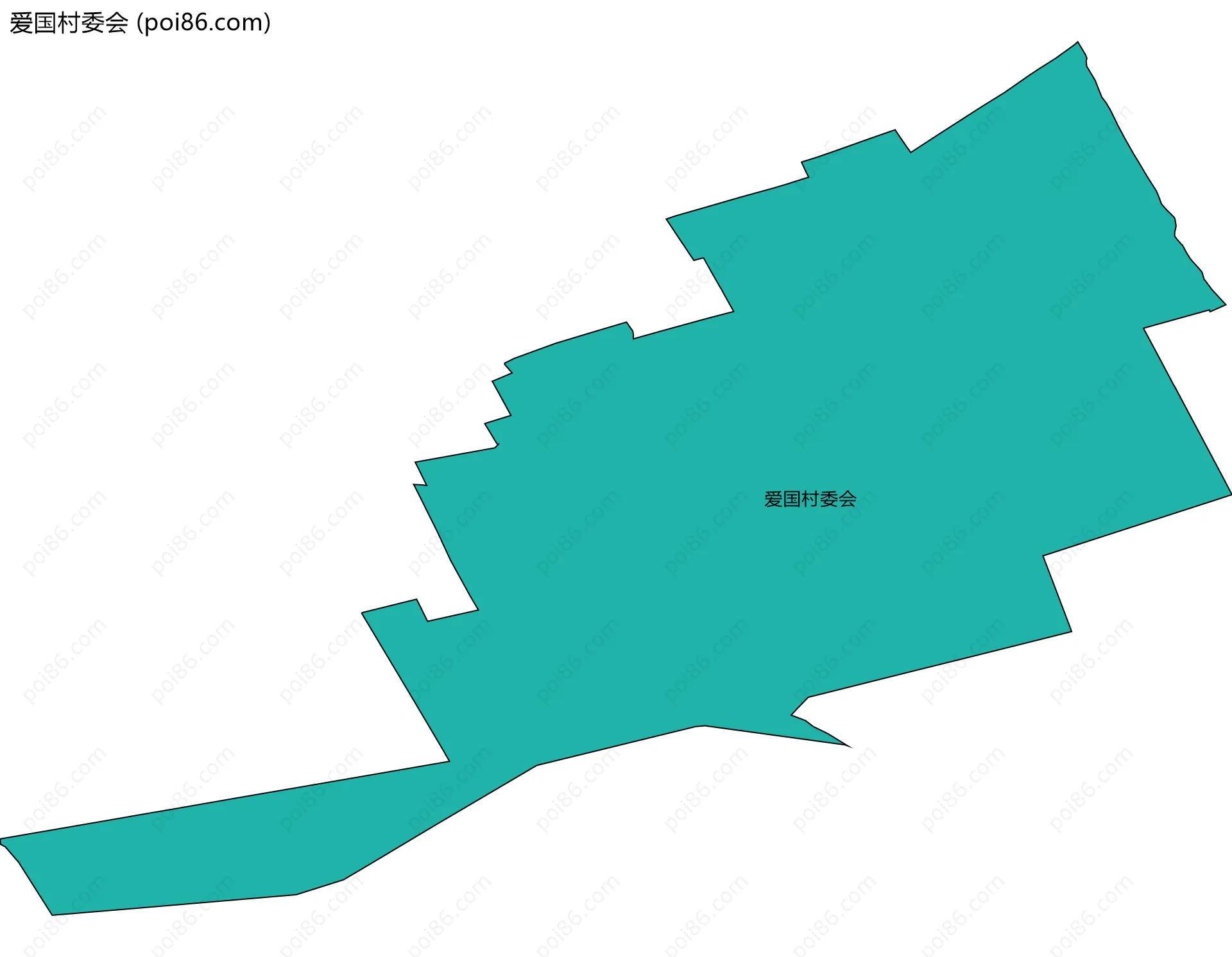 爱国村委会边界地图